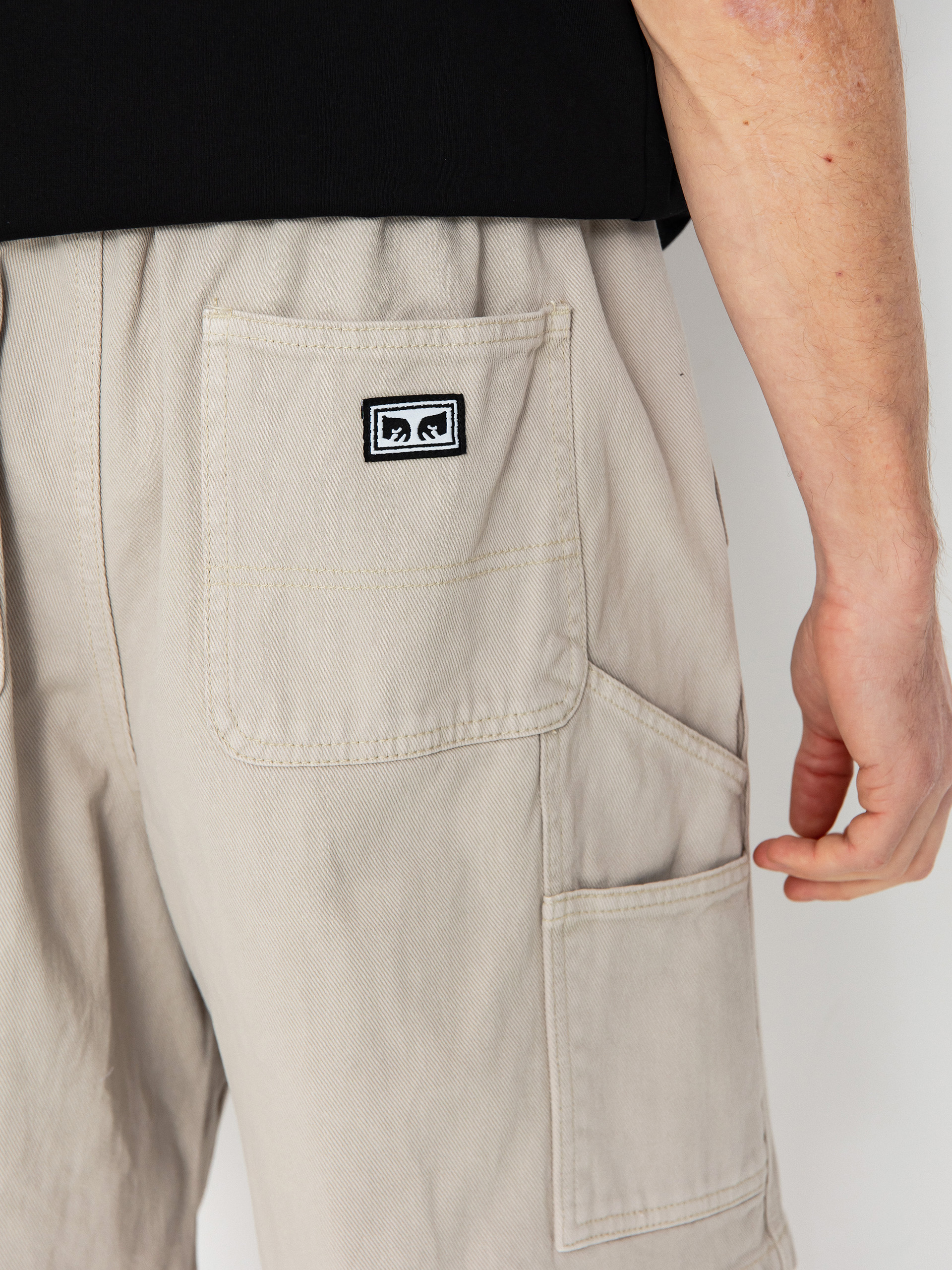 Къси панталони OBEY Easy Denim Carpenter (silver grey)