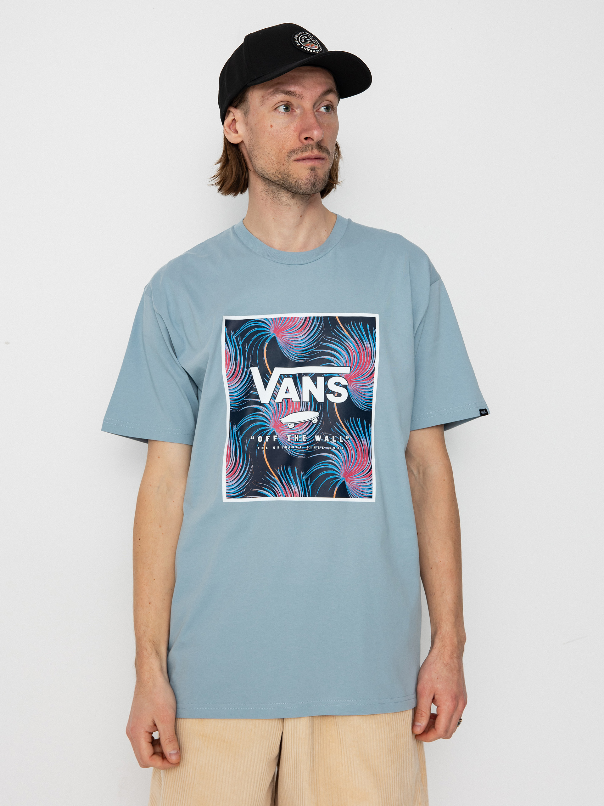 u0420u0438u0437u0430 Vans Classic Print Box (dusty blue/white)