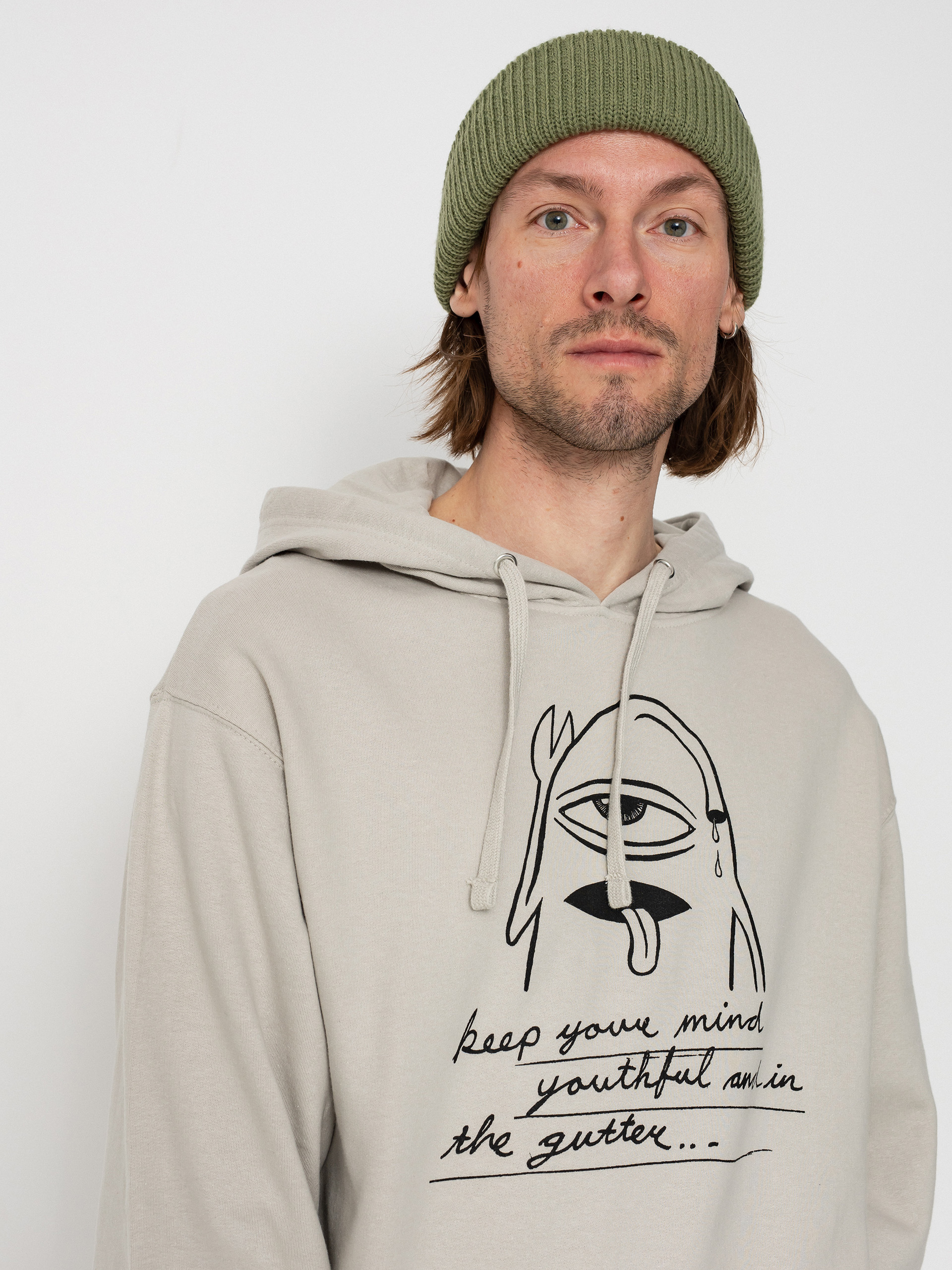 Суитшърт с качулка Toy Machine Youthful HD (bone)