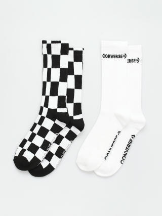 Чорапи Converse Checked Skewed 2PK (black/white)
