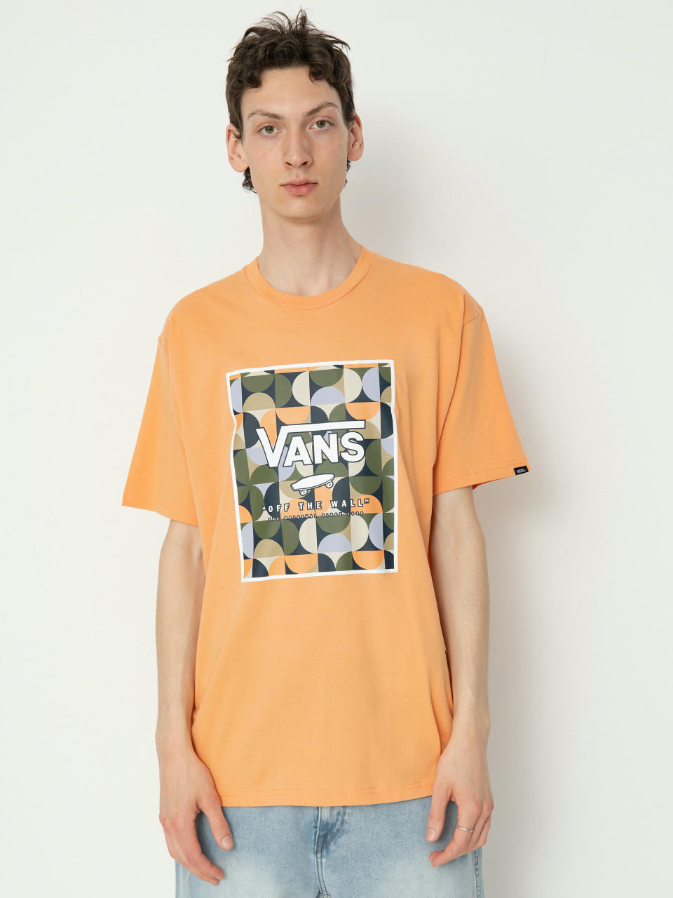 Риза Vans Classic Print Box (copper tan/white)