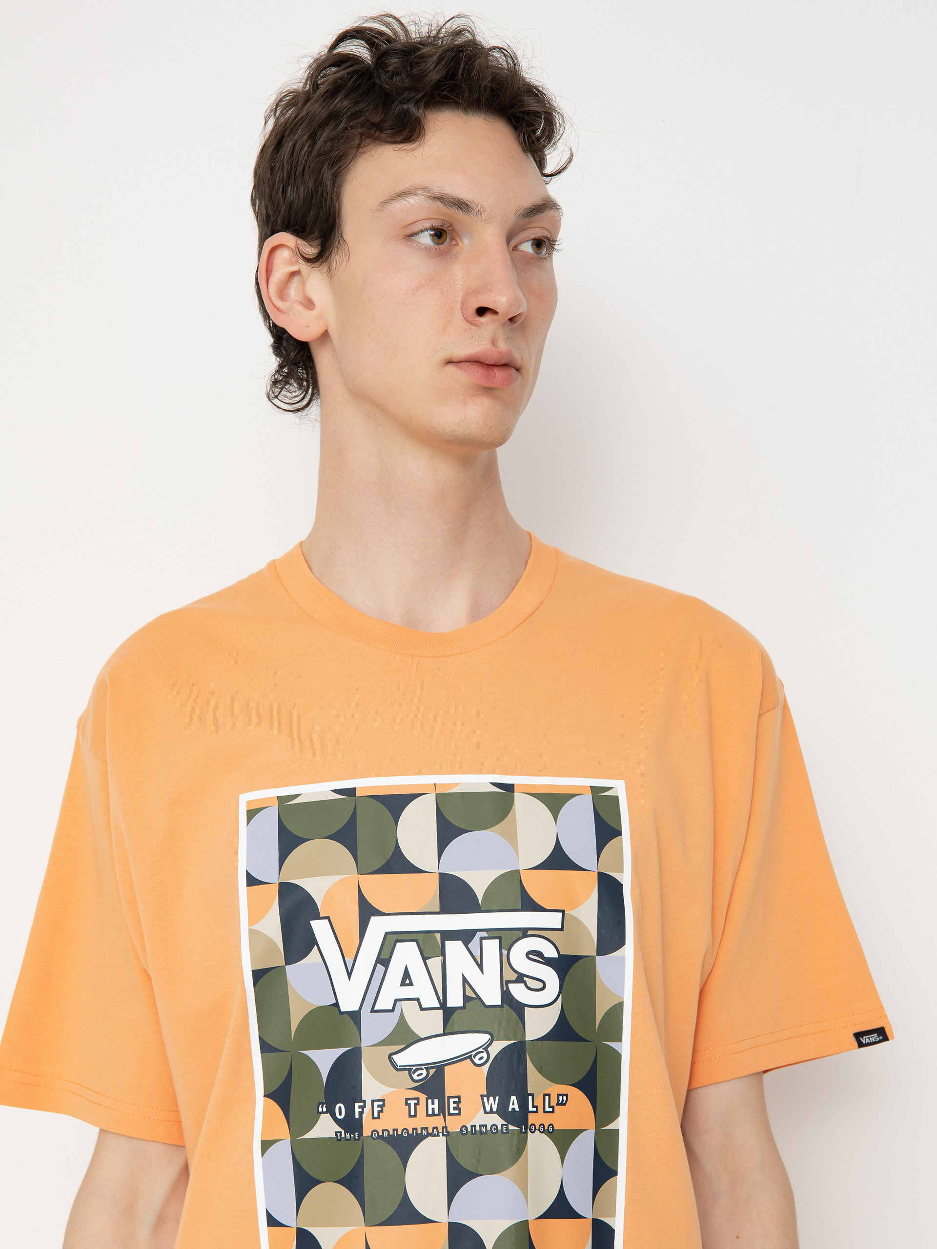 Риза Vans Classic Print Box (copper tan/white)