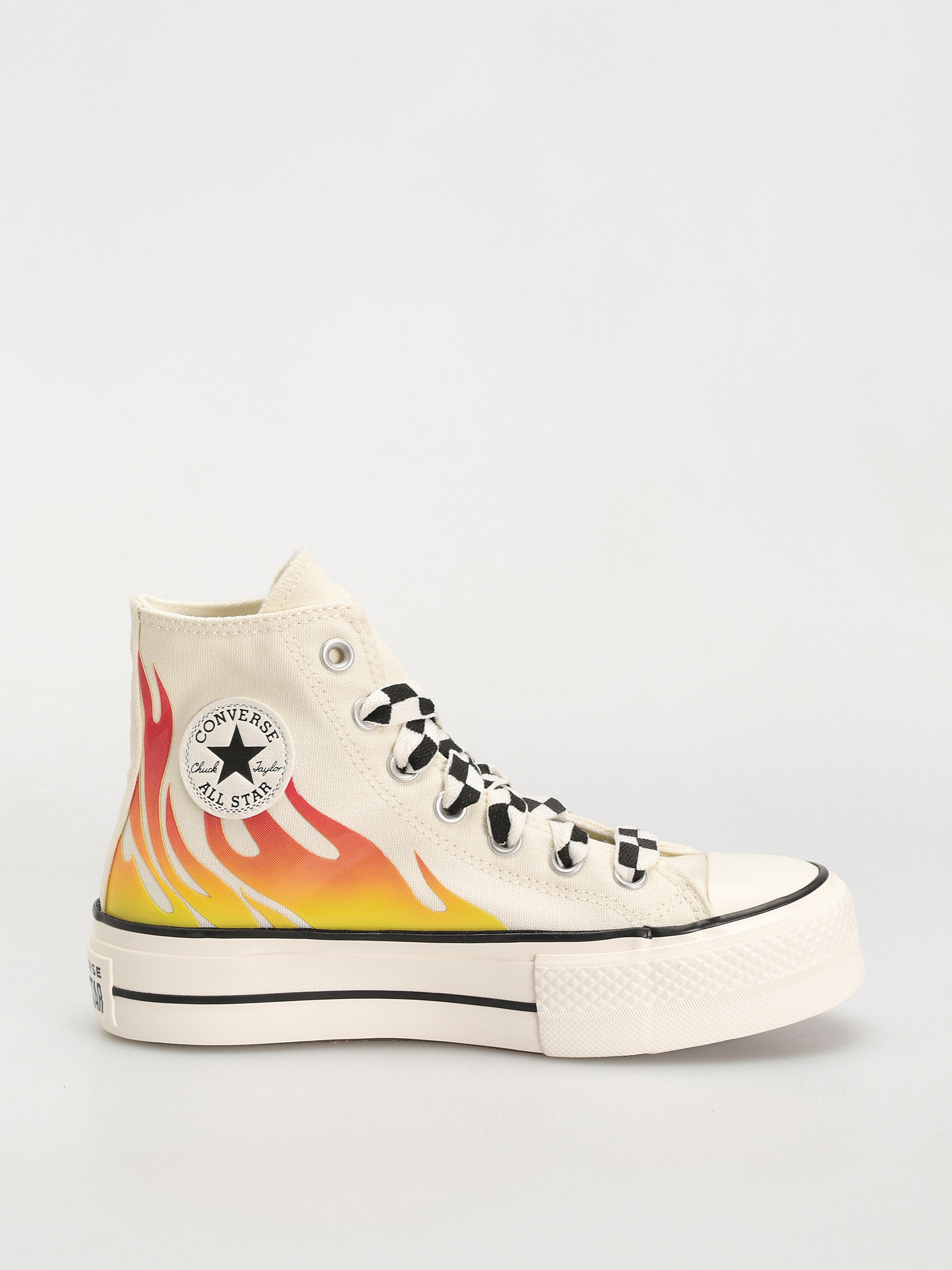 u041au0435u0446u043eu0432u0435 Converse Chuck Taylor All Star Lift Hi Wmn (flames/off white)