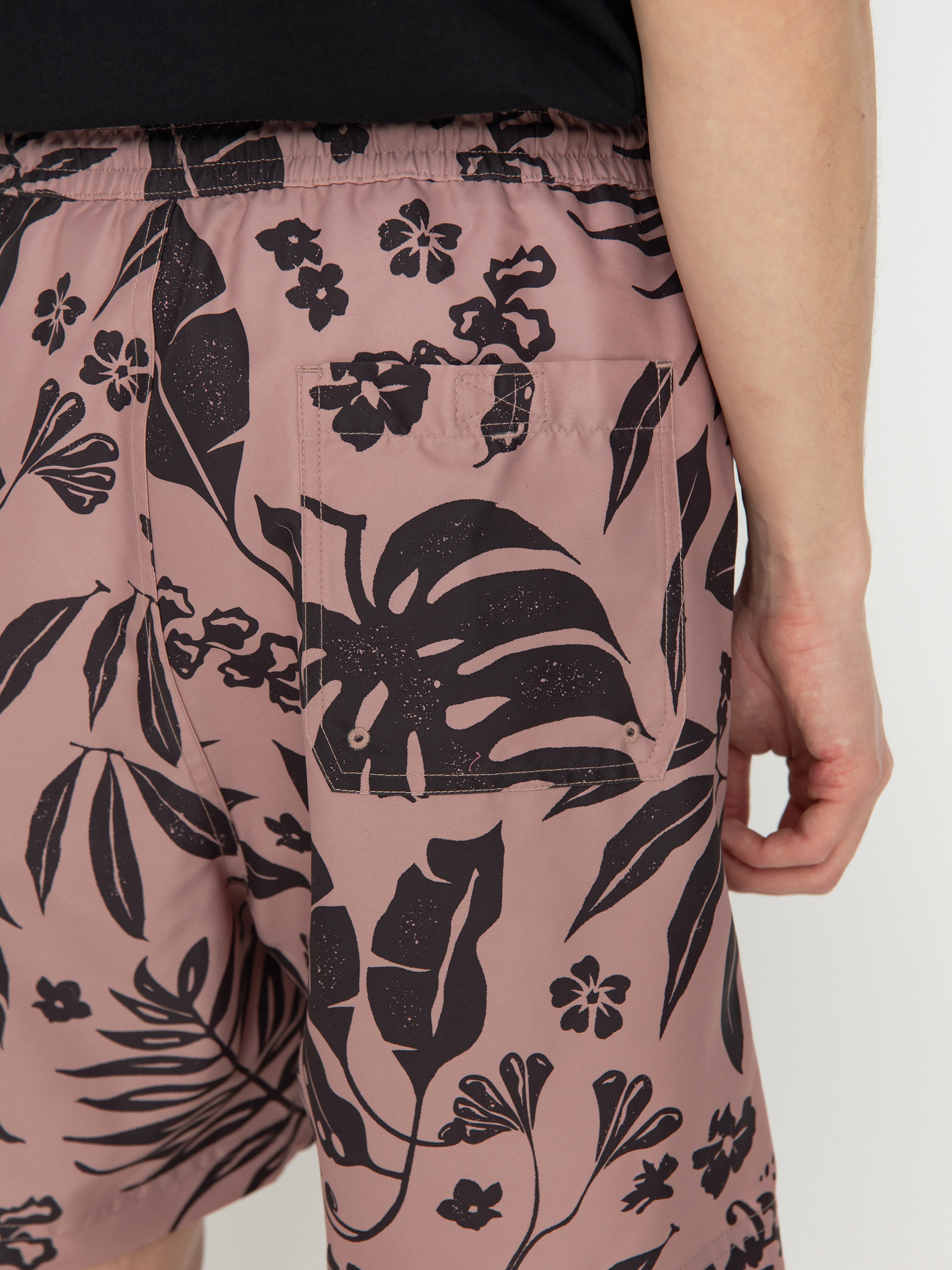 Къси панталони Carhartt WIP Slater Swim (woodblock print/glassy pink)