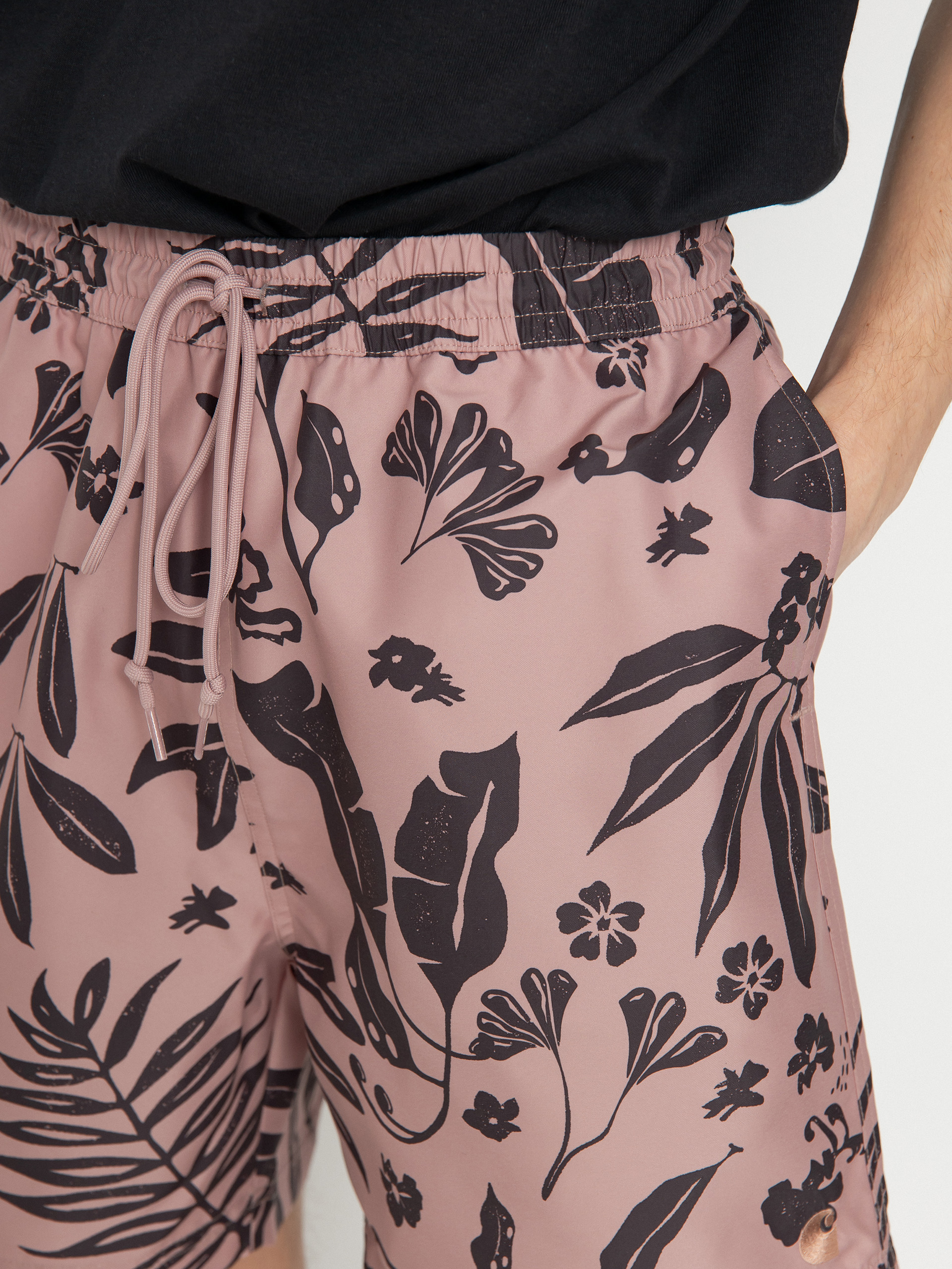 Къси панталони Carhartt WIP Slater Swim (woodblock print/glassy pink)