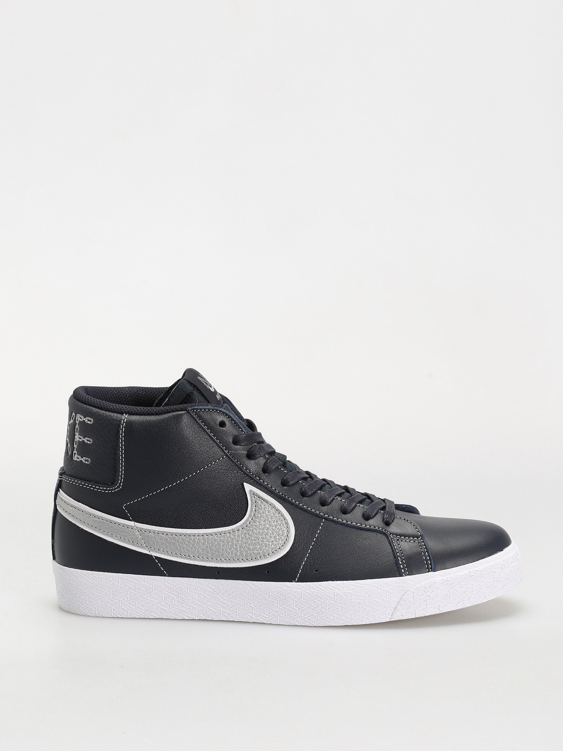 Обувки Nike SB Zoom Blazer Mid Mason Silva QS (dark obsidian/metallic silver white)