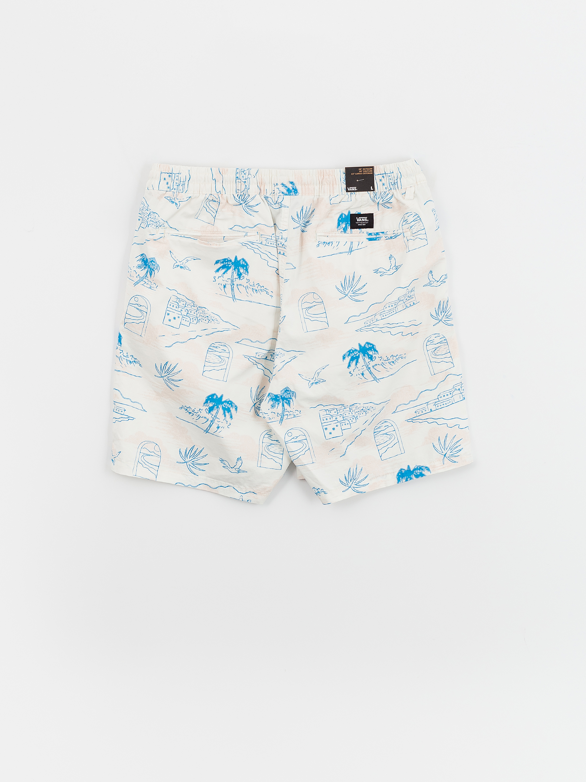 Къси панталони Vans Range Relaxed Elastic (marshmallow/malibu blue)