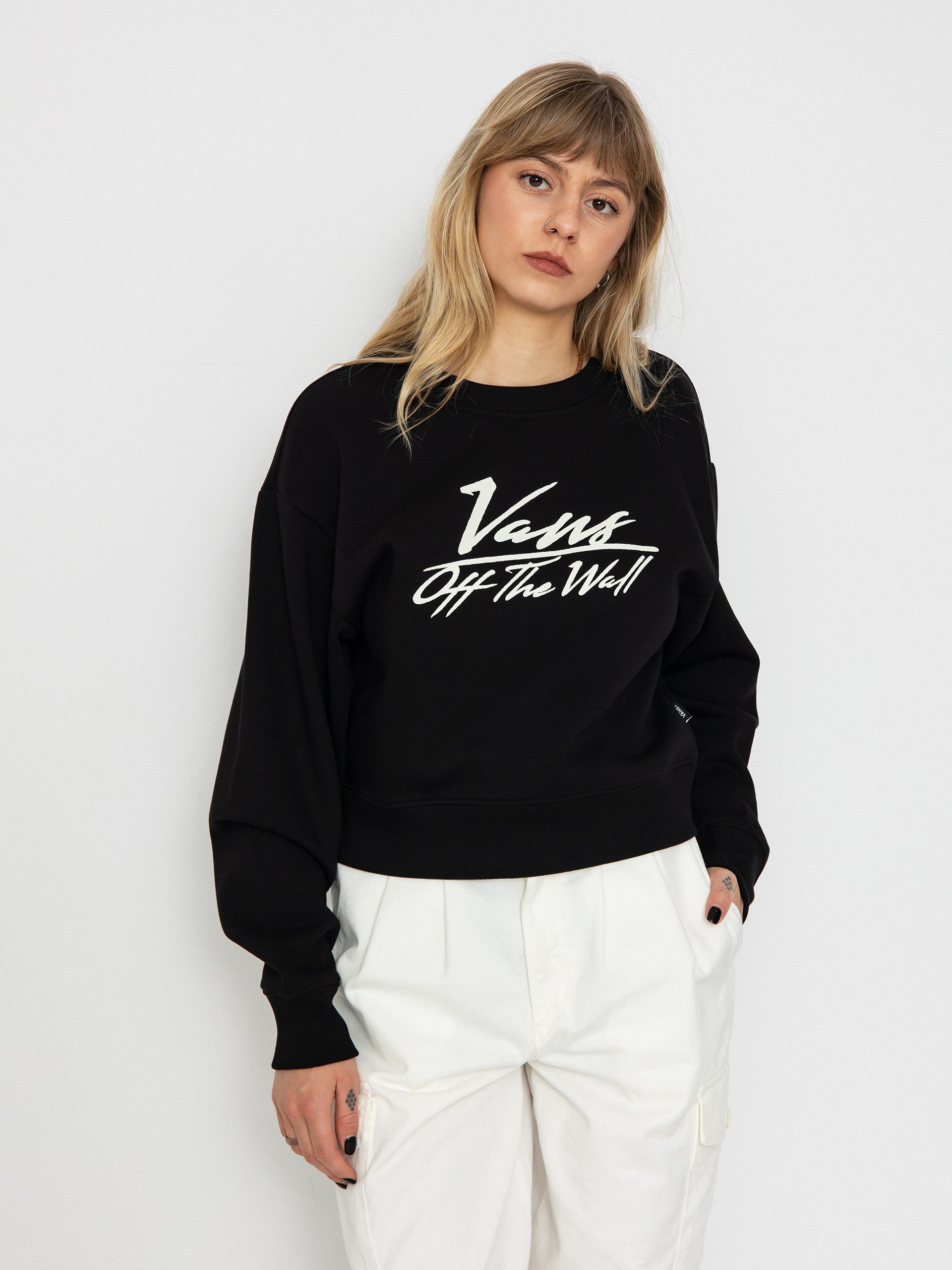 Суитшърт Vans Go Anyplace Crop Crew Wmn (black)