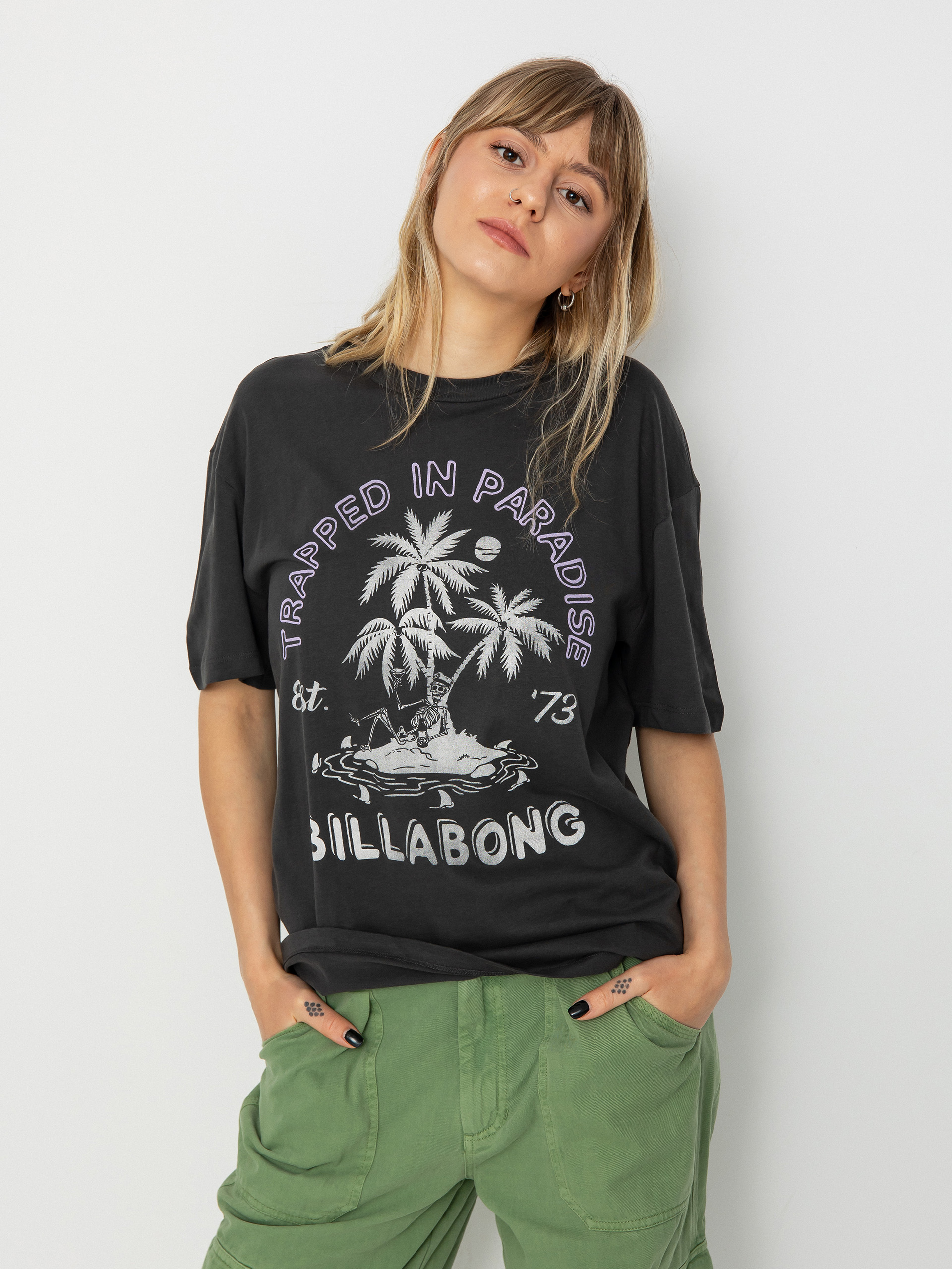 Тениска Billabong Trapped In Paradise Wmn (off black)