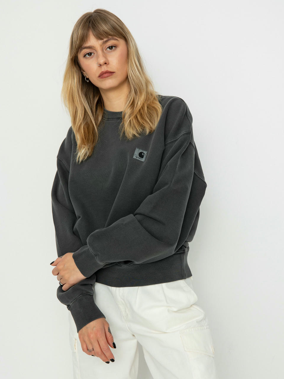 Суитшърт Carhartt WIP Nelson Wmn (charcoal)