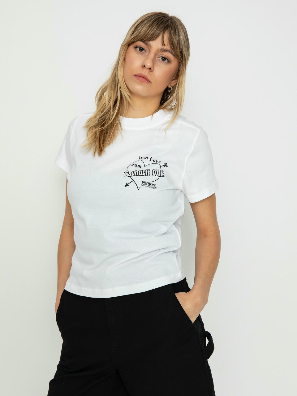 Тениска Carhartt WIP Delicacy Wmn (white/black)