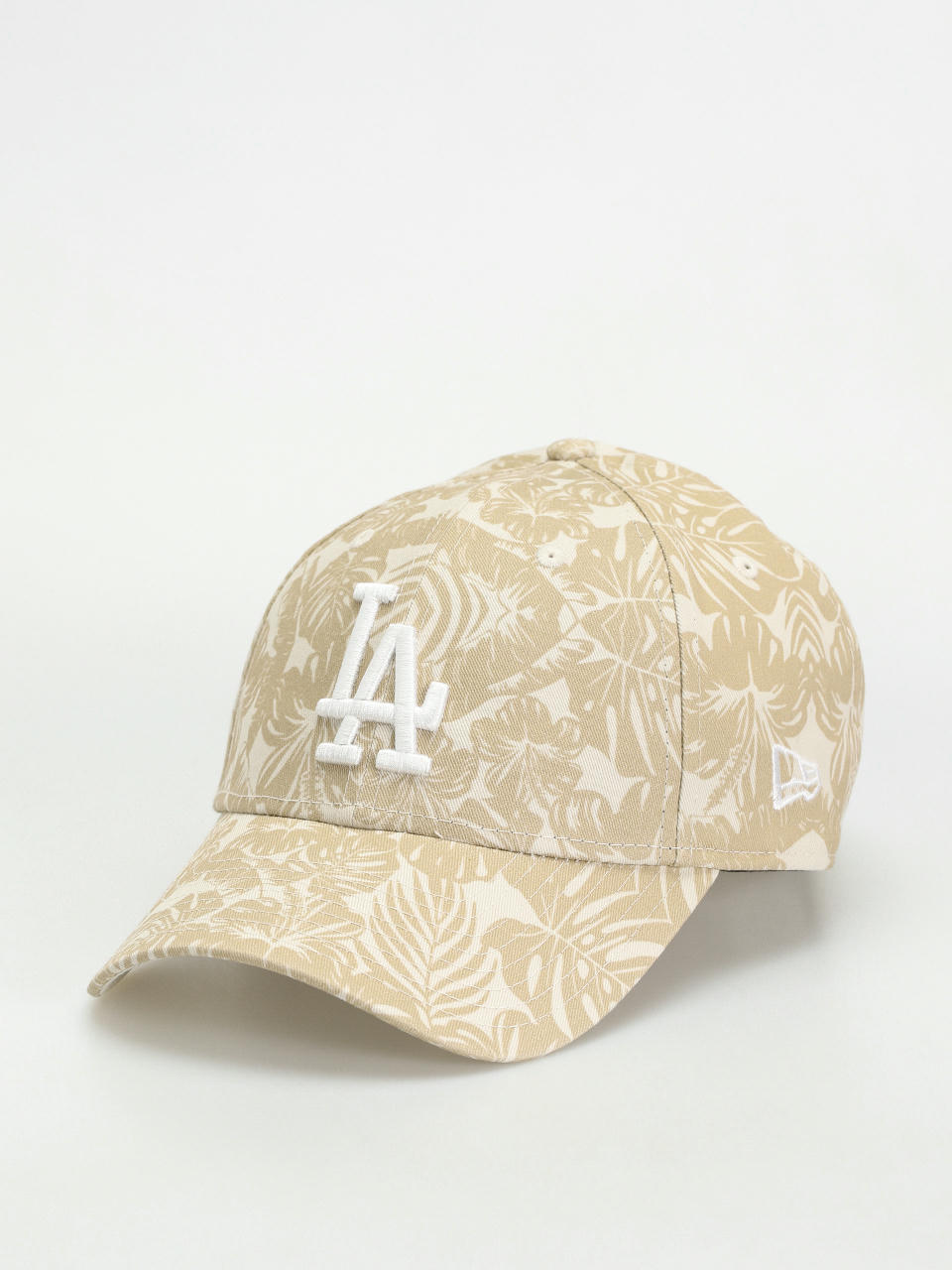 Шапка с козирка New Era MLB Summer AOP 9Forty Los Angeles Dodgers (ivory/brown)