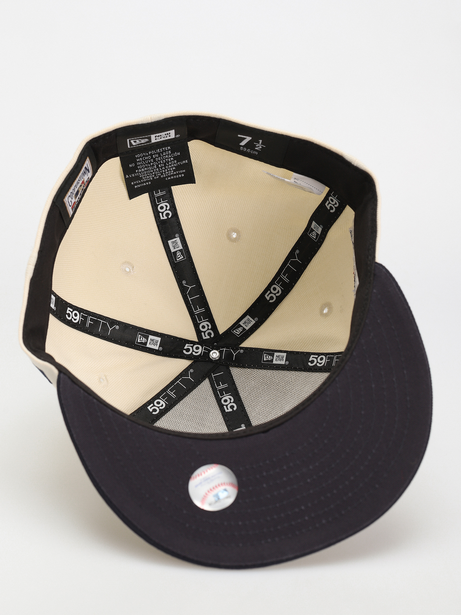 Шапка с козирка New Era Team Colour 59Fifty New York Yankees (ivory/navy)