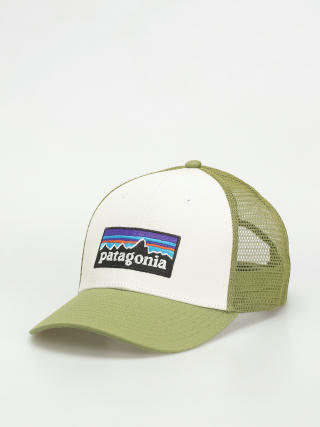 Шапка с козирка Patagonia P-6 Logo LoPro Trucker (white buckhorn green)
