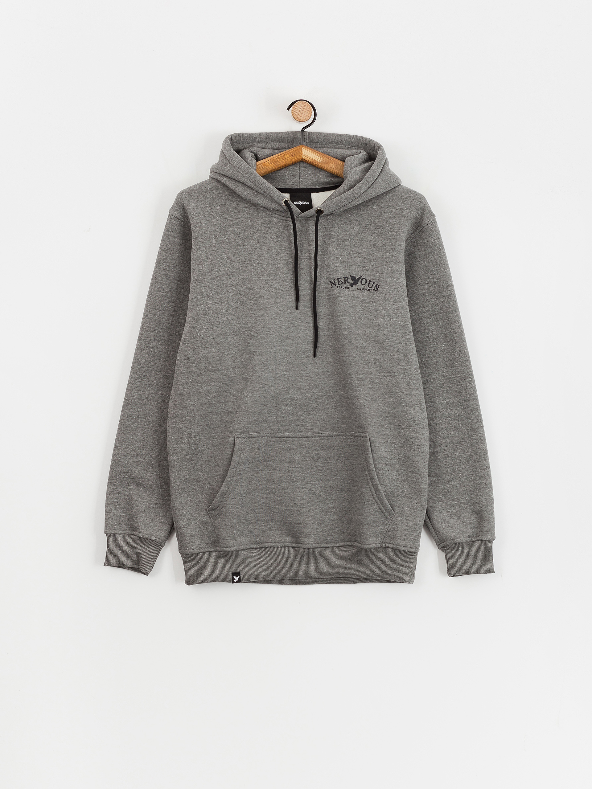 Суитшърт с качулка Nervous Small Classic Arc HD (light heather)