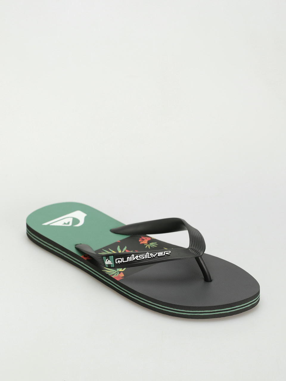 Джапанки Quiksilver Molokai Stripe (black/black/green)