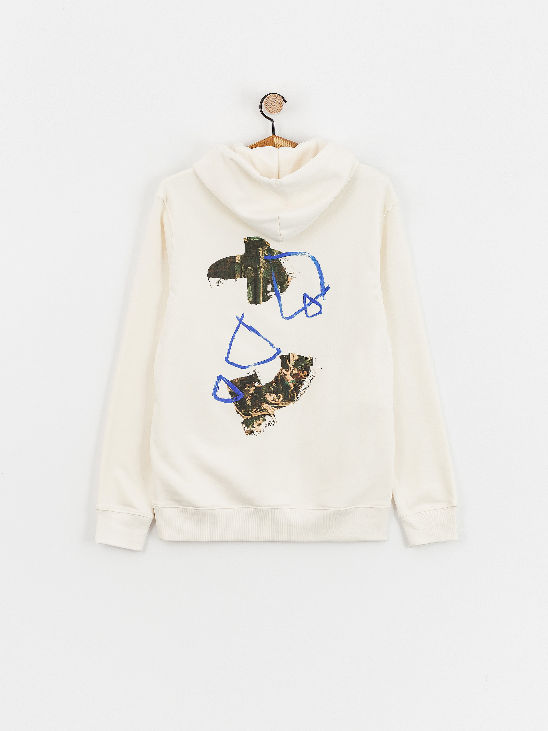 Суитшърт с качулка Poetic Collective Strokes HD (ivory)