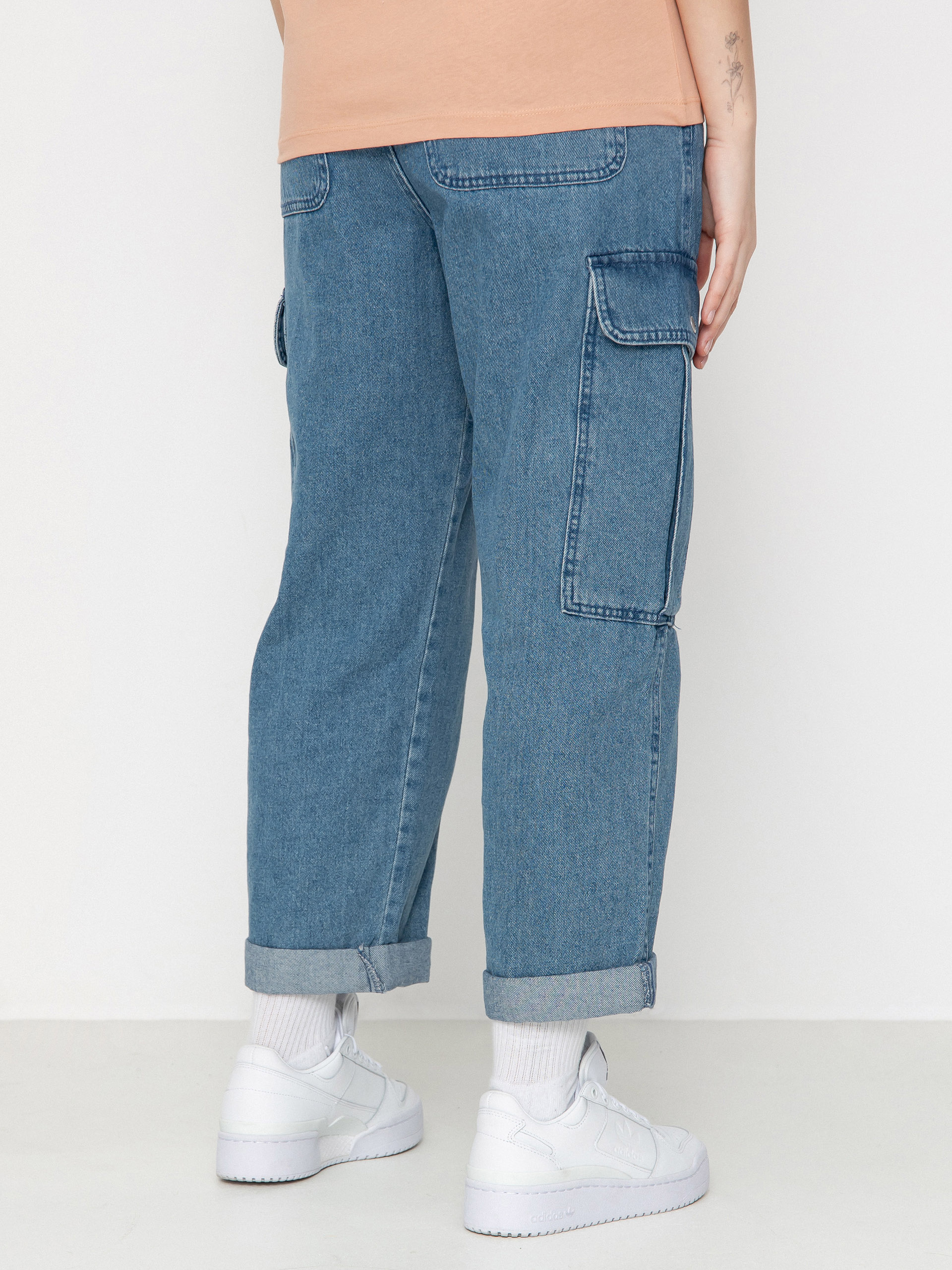 Панталони Vans Sidewalk Denim Cargo Wmn (stone wash)