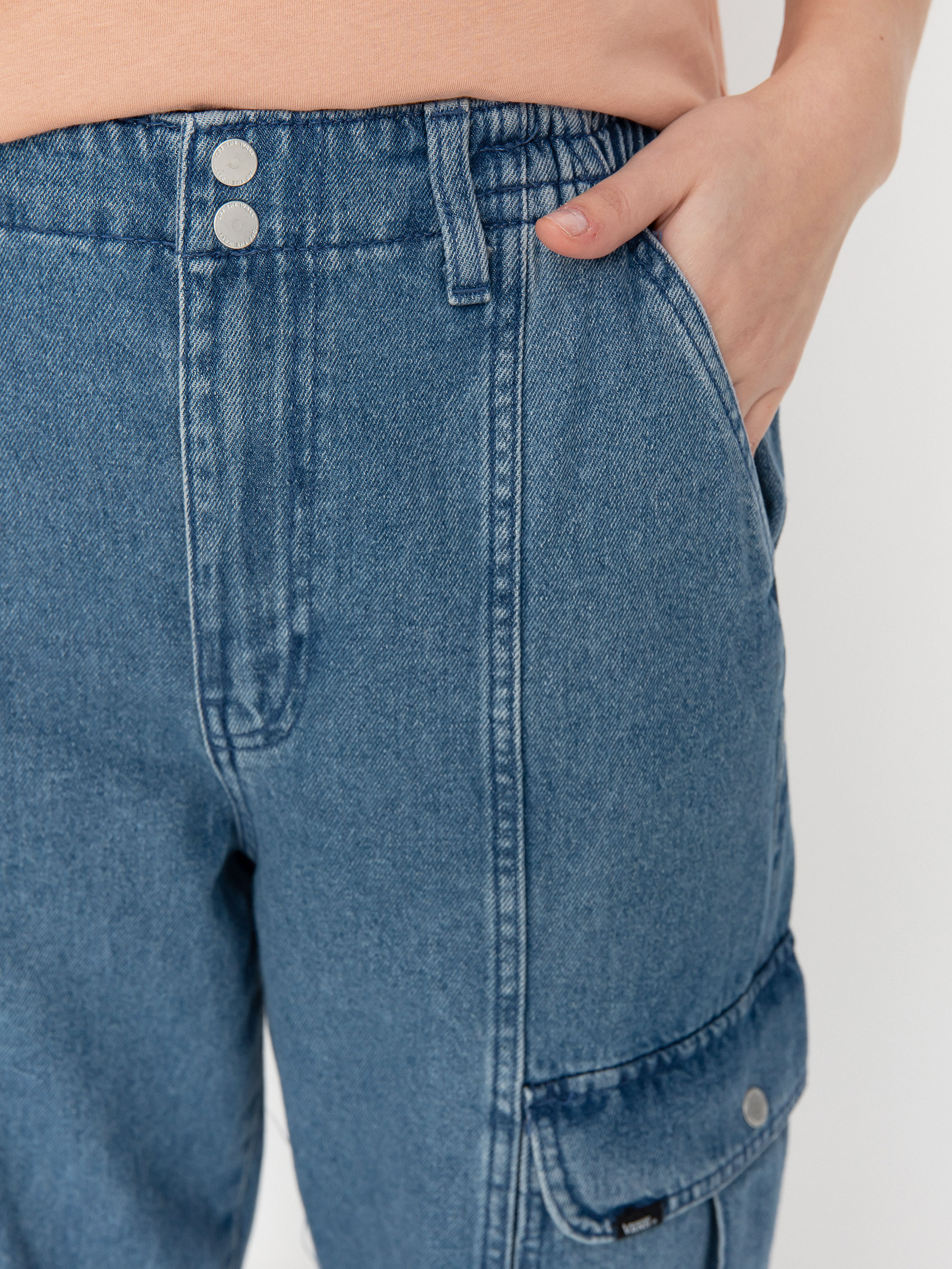 Панталони Vans Sidewalk Denim Cargo Wmn (stone wash)