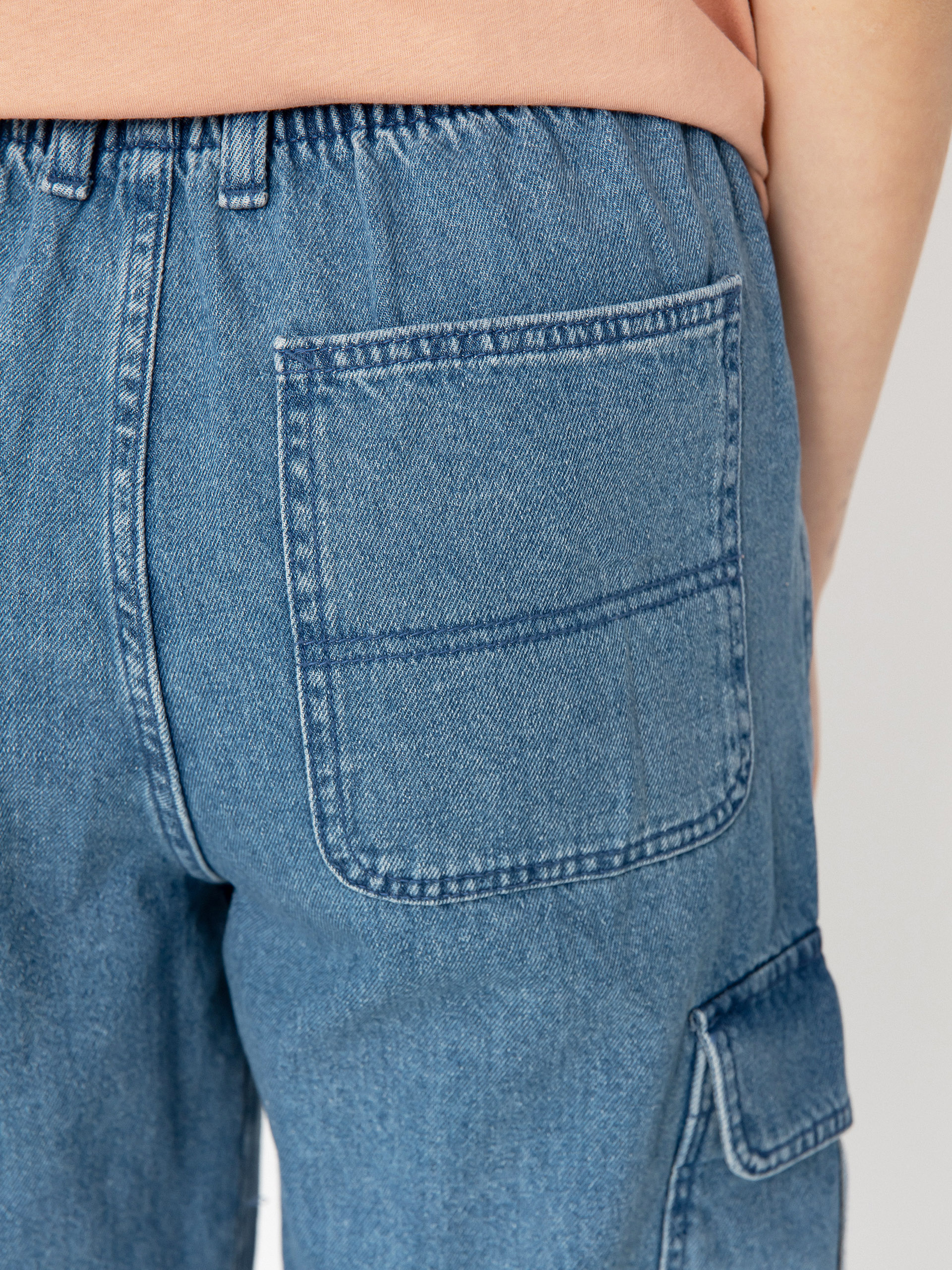 Панталони Vans Sidewalk Denim Cargo Wmn (stone wash)