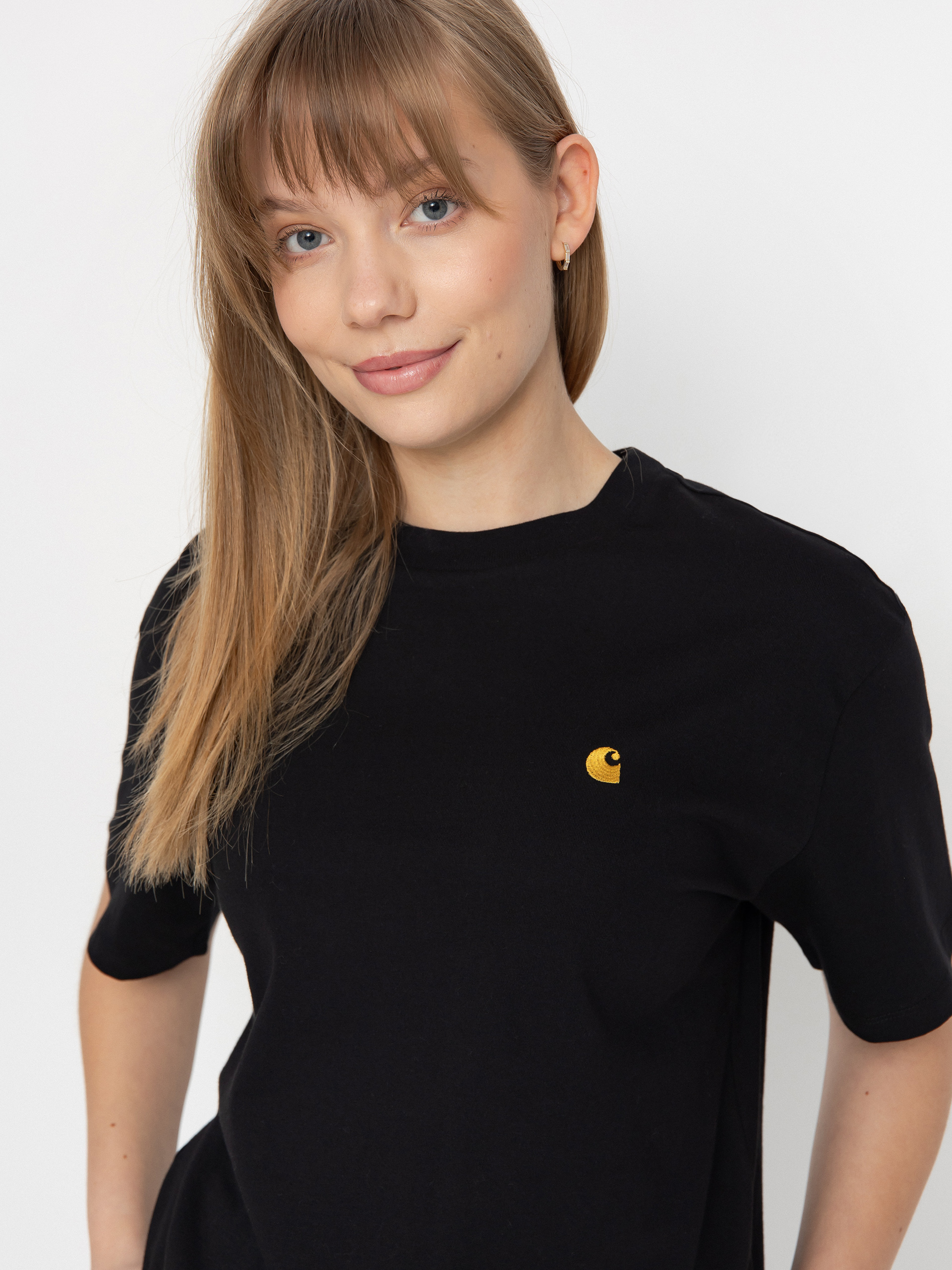 Тениска Carhartt WIP Chase Wmn (black/gold)