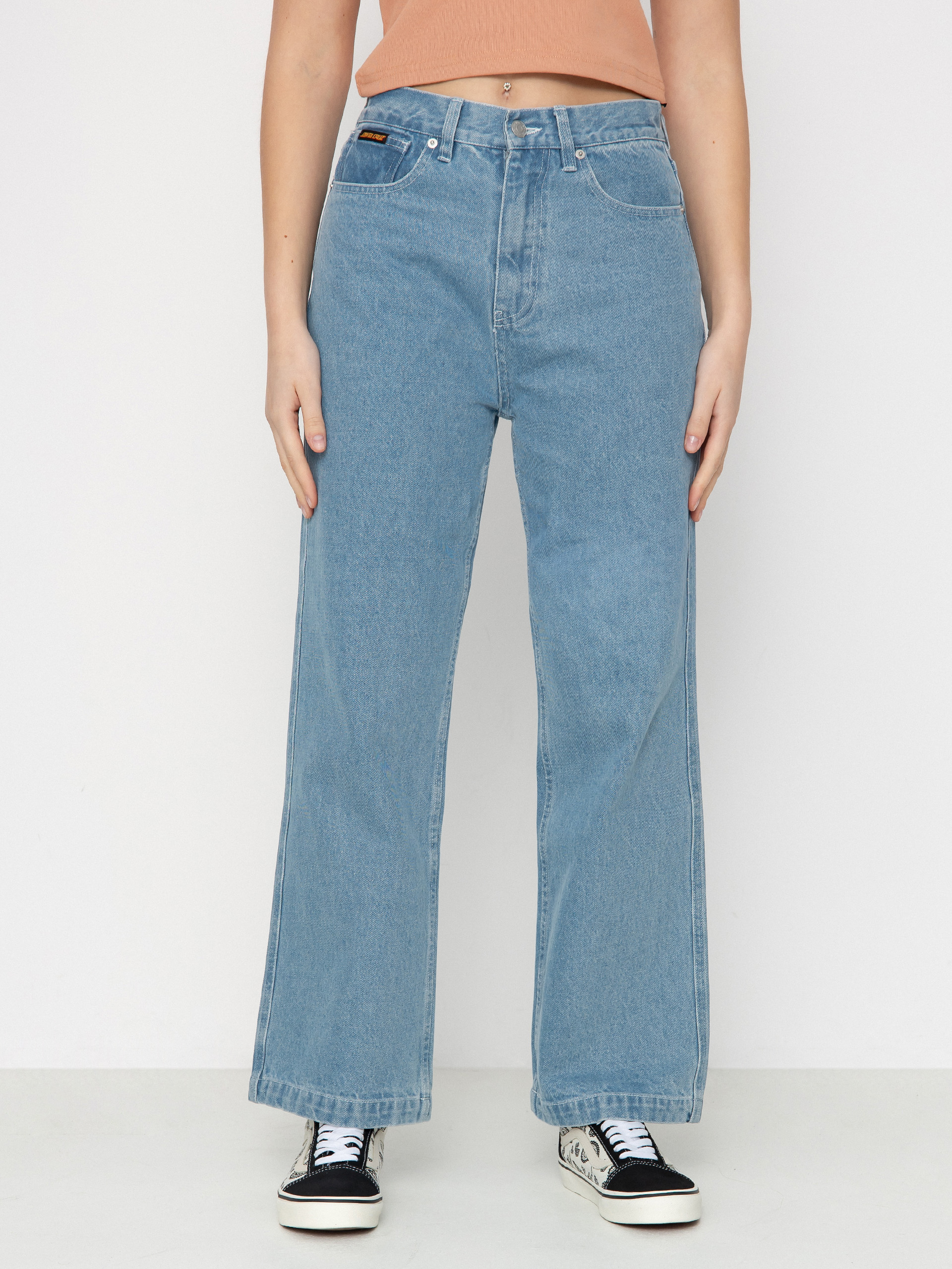 u041fu0430u043du0442u0430u043bu043eu043du0438 Santa Cruz Classic Baggy Jeans Wmn (bleach blue)