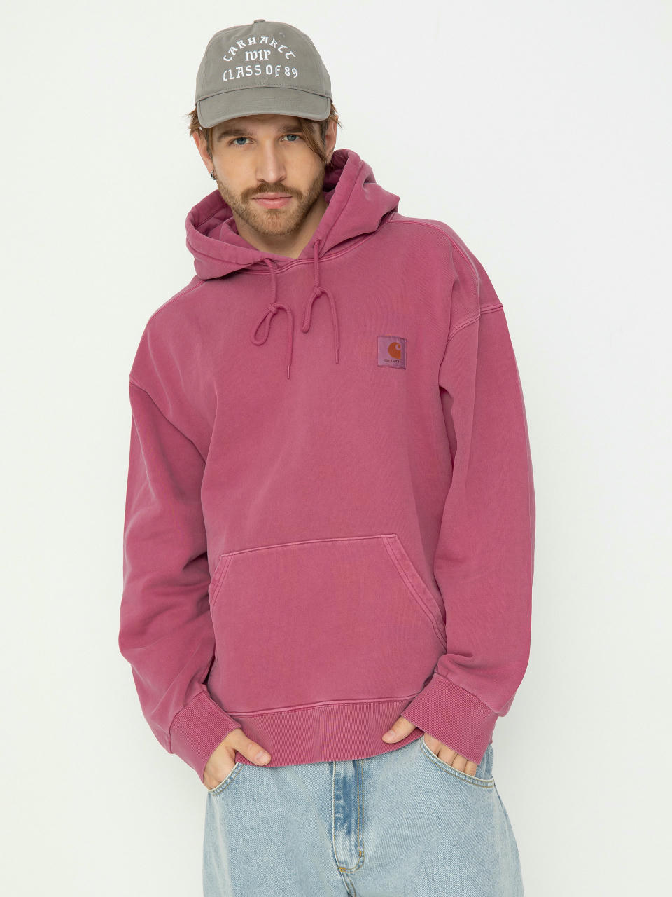 Суитшърт с качулка Carhartt WIP Nelson HD (magenta)