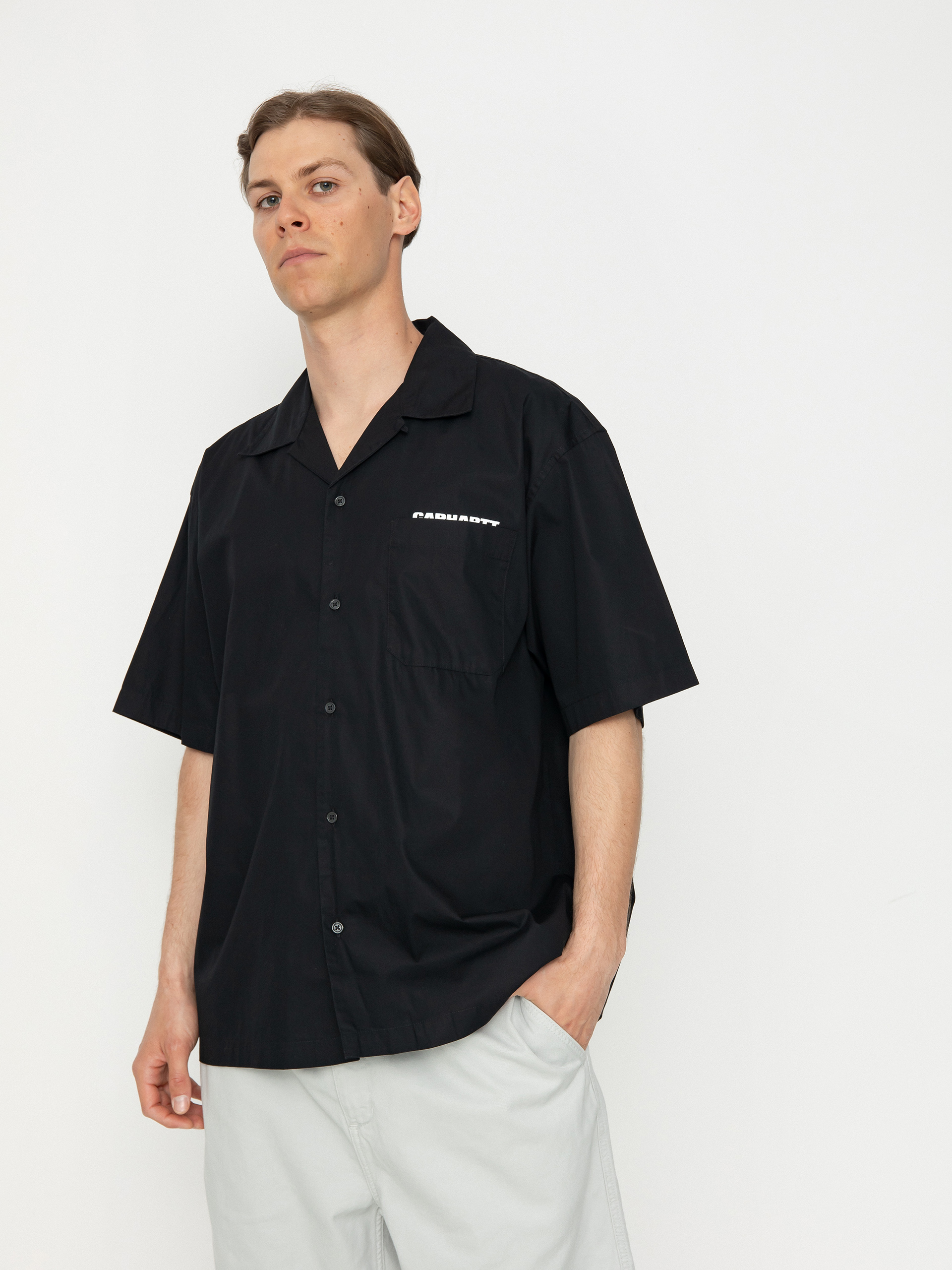 Тениска Carhartt WIP Link Script (black/white)