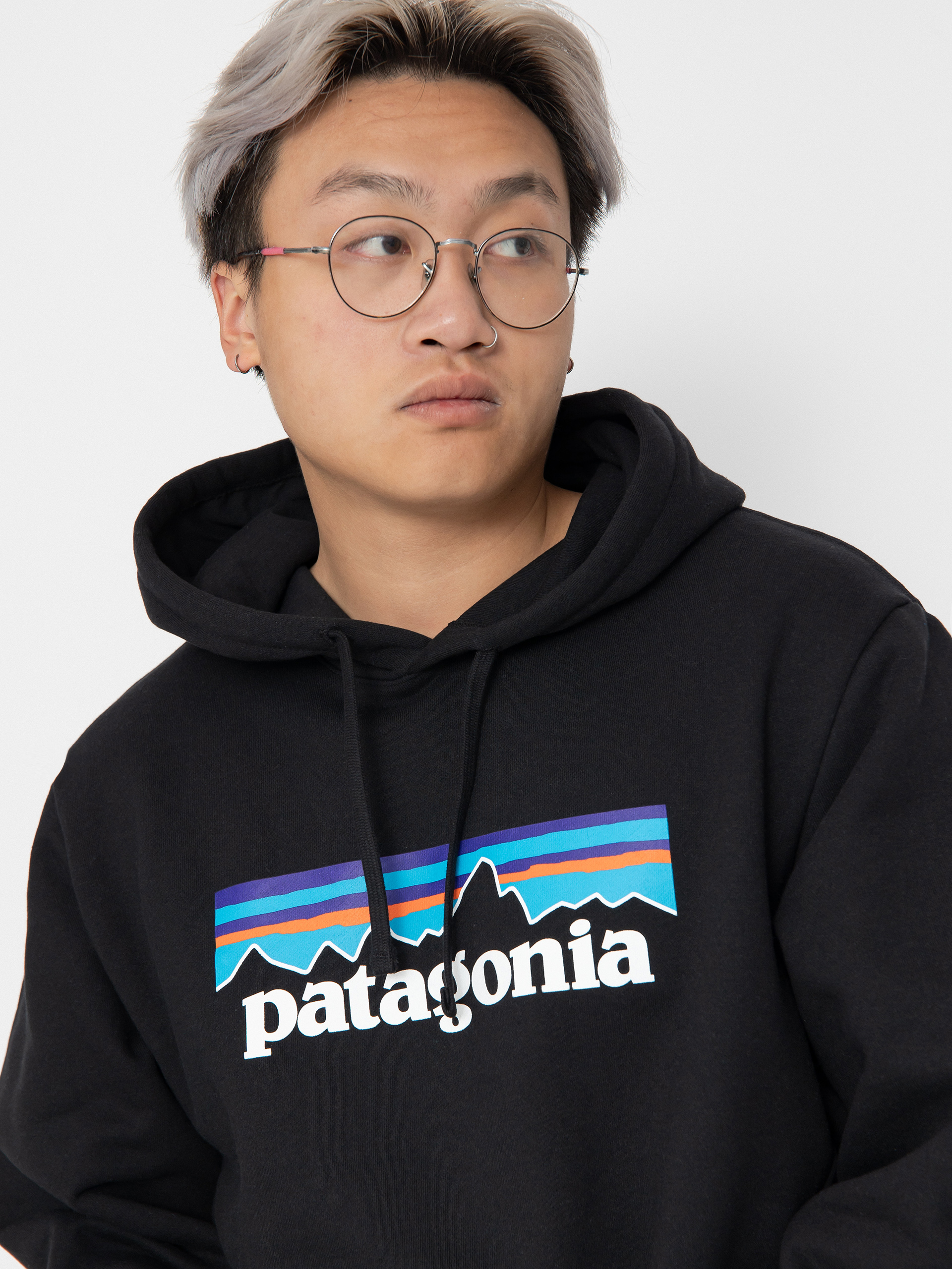 Суитшърт с качулка Patagonia P-6 Logo Uprisal HD (black)