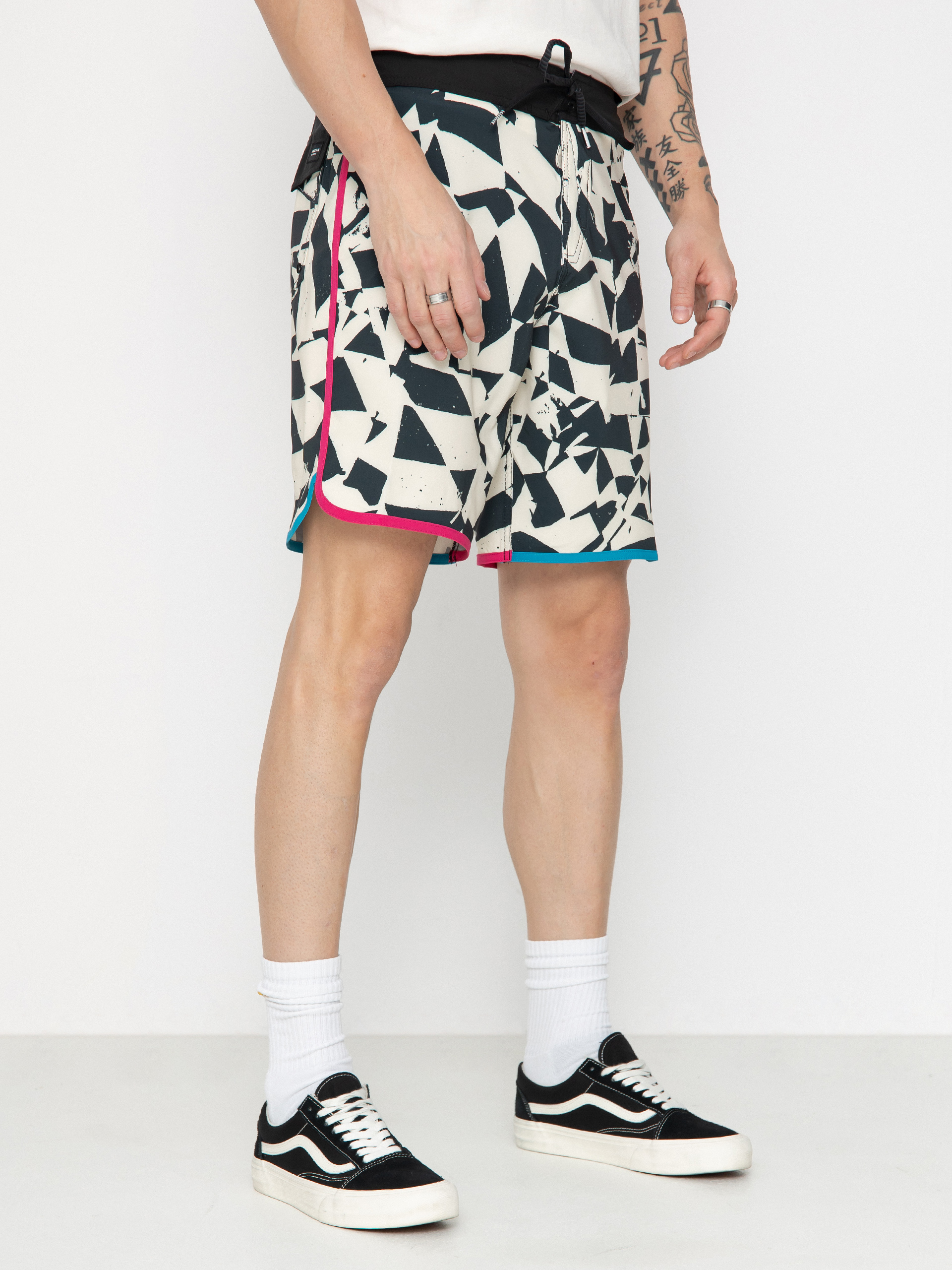 Плажни къси панталони Volcom Lido Print Scallop Mod 19 (black white)