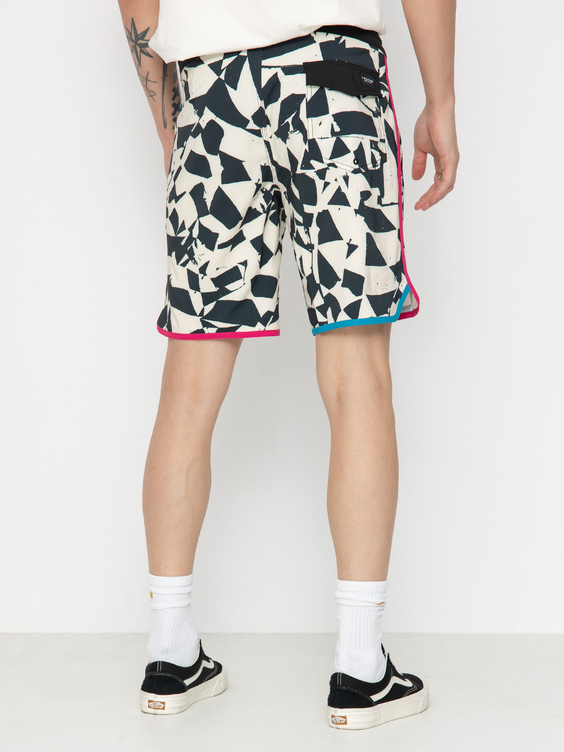 Плажни къси панталони Volcom Lido Print Scallop Mod 19 (black white)