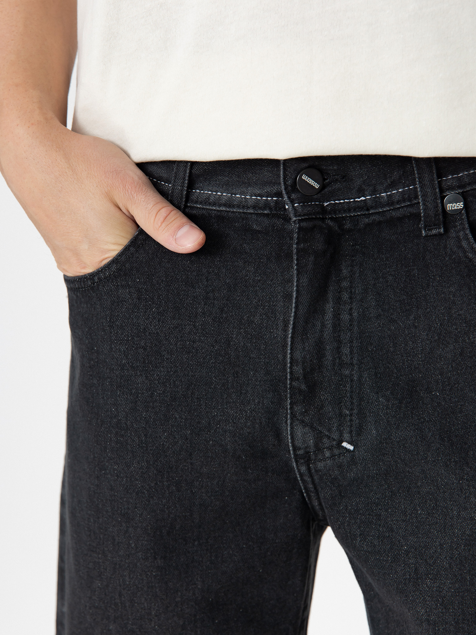 Къси панталони MassDnm Jeans Box (black washed)