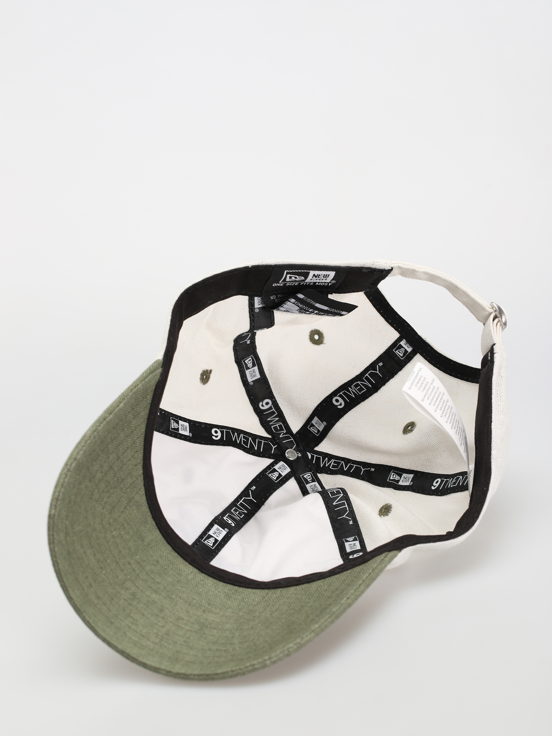 Шапка с козирка New Era Linen Script 9Twenty (white/green)