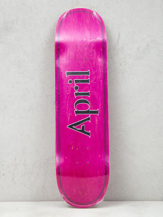 Дъска April Skateboards Logo (black/pink)