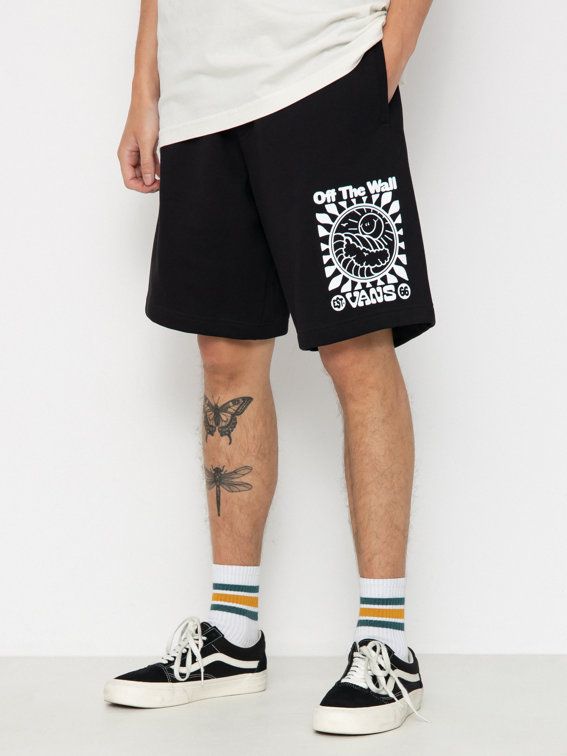 Къси панталони Vans Smiling Sun Relaxed Fleece (black)
