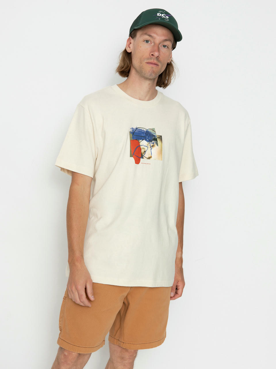 Тениска Poetic Collective Half on Half (off white)