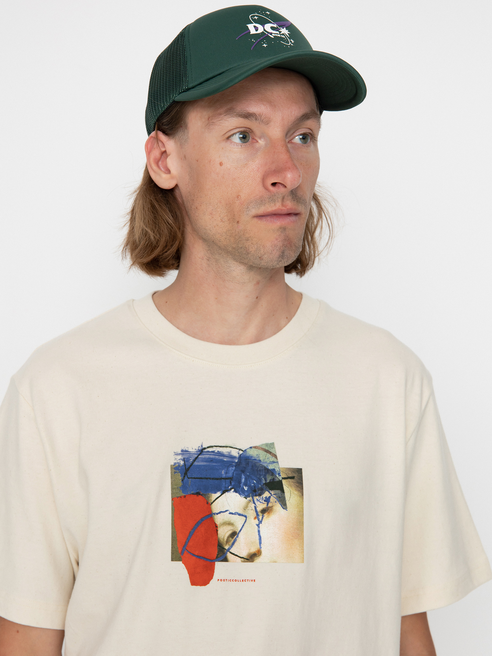 Тениска Poetic Collective Half on Half (off white)