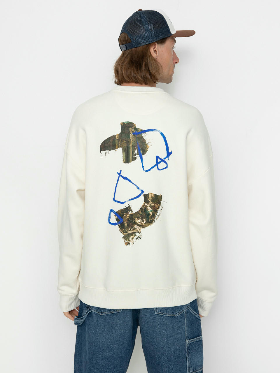 Пуловер Poetic Collective Strokes Crewneck (ivory)