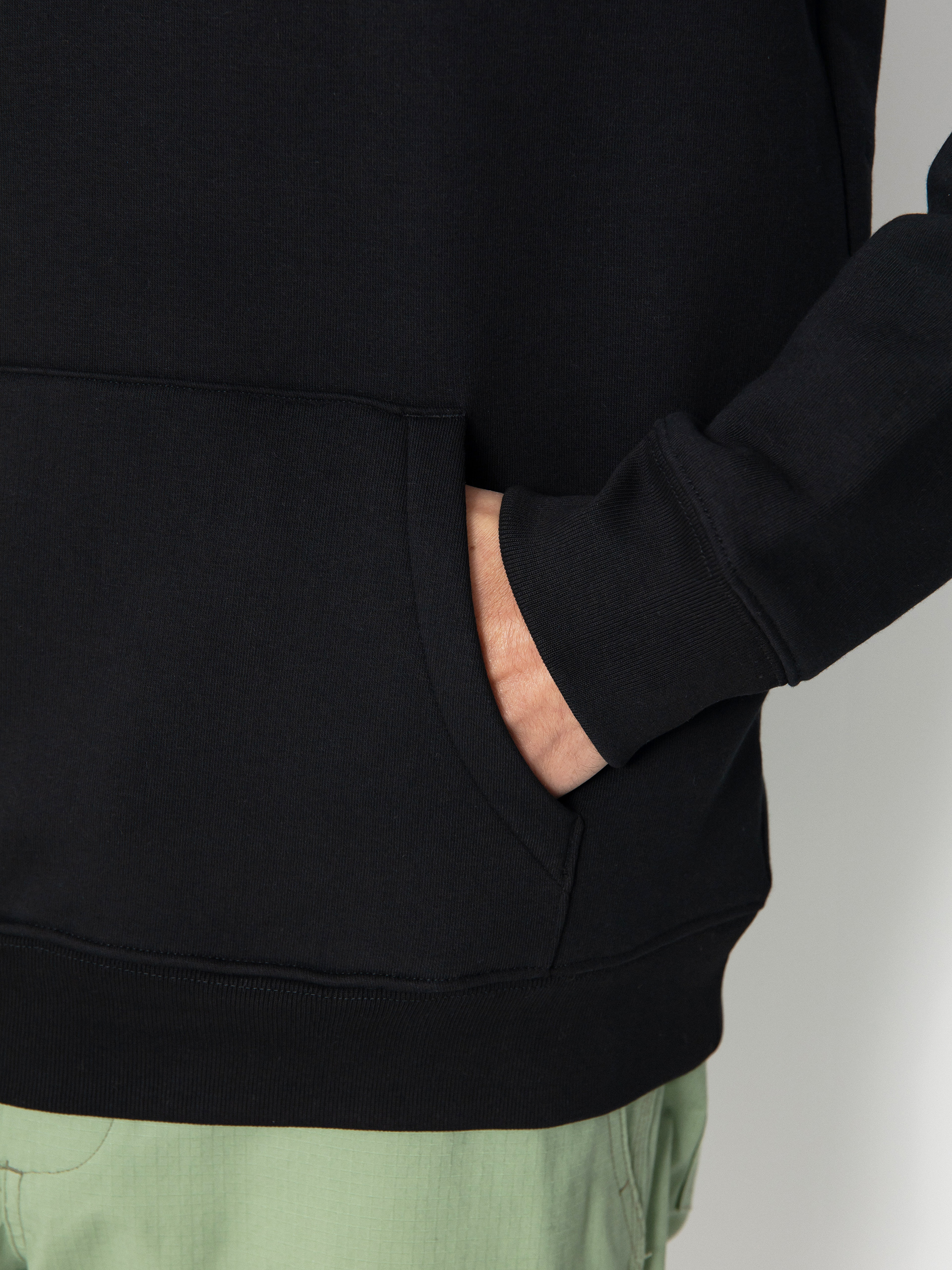 Суитшърт с качулка Poetic Collective Big Back Text HD (black)