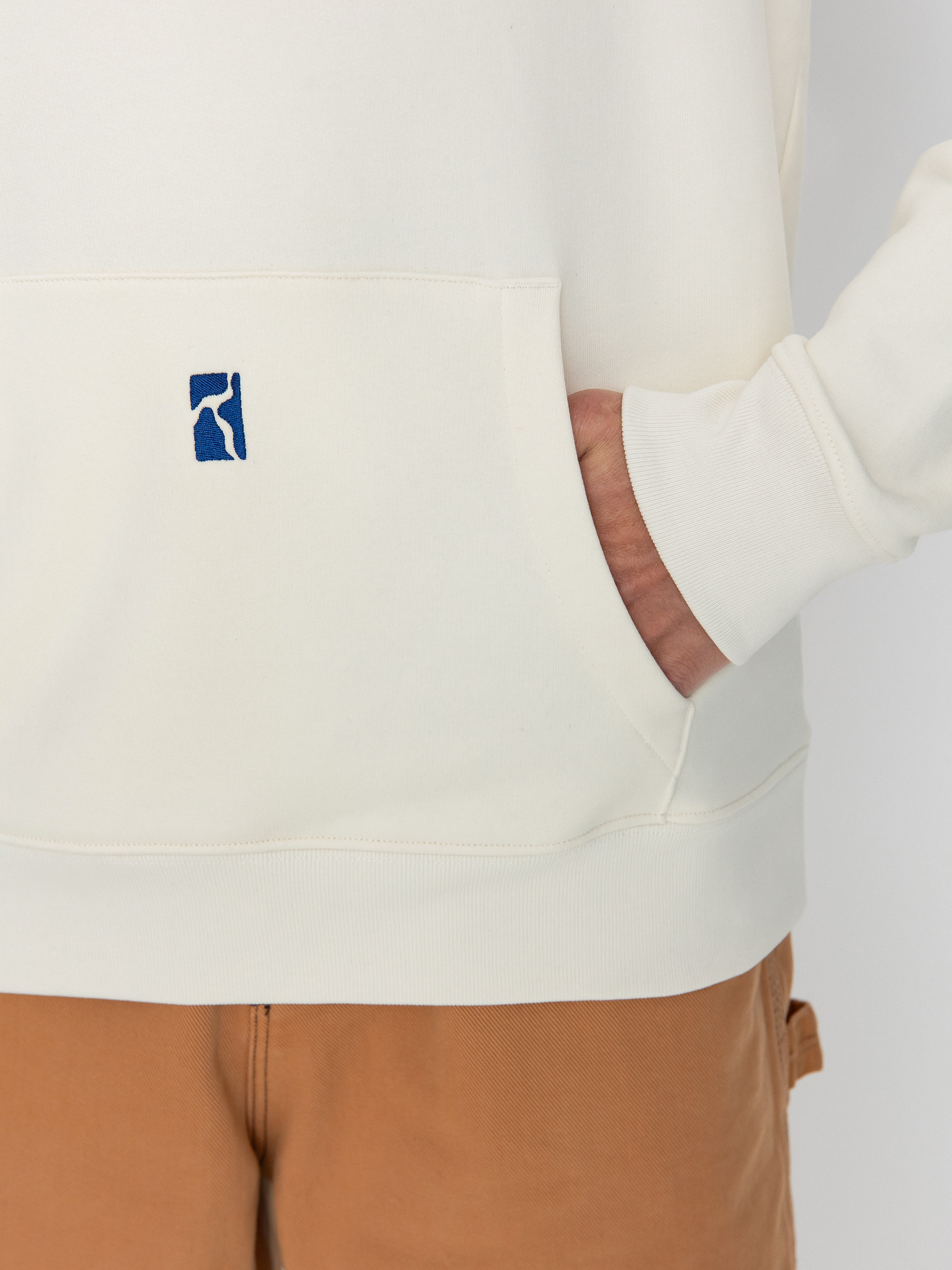 Суитшърт с качулка Poetic Collective Strokes HD (ivory)