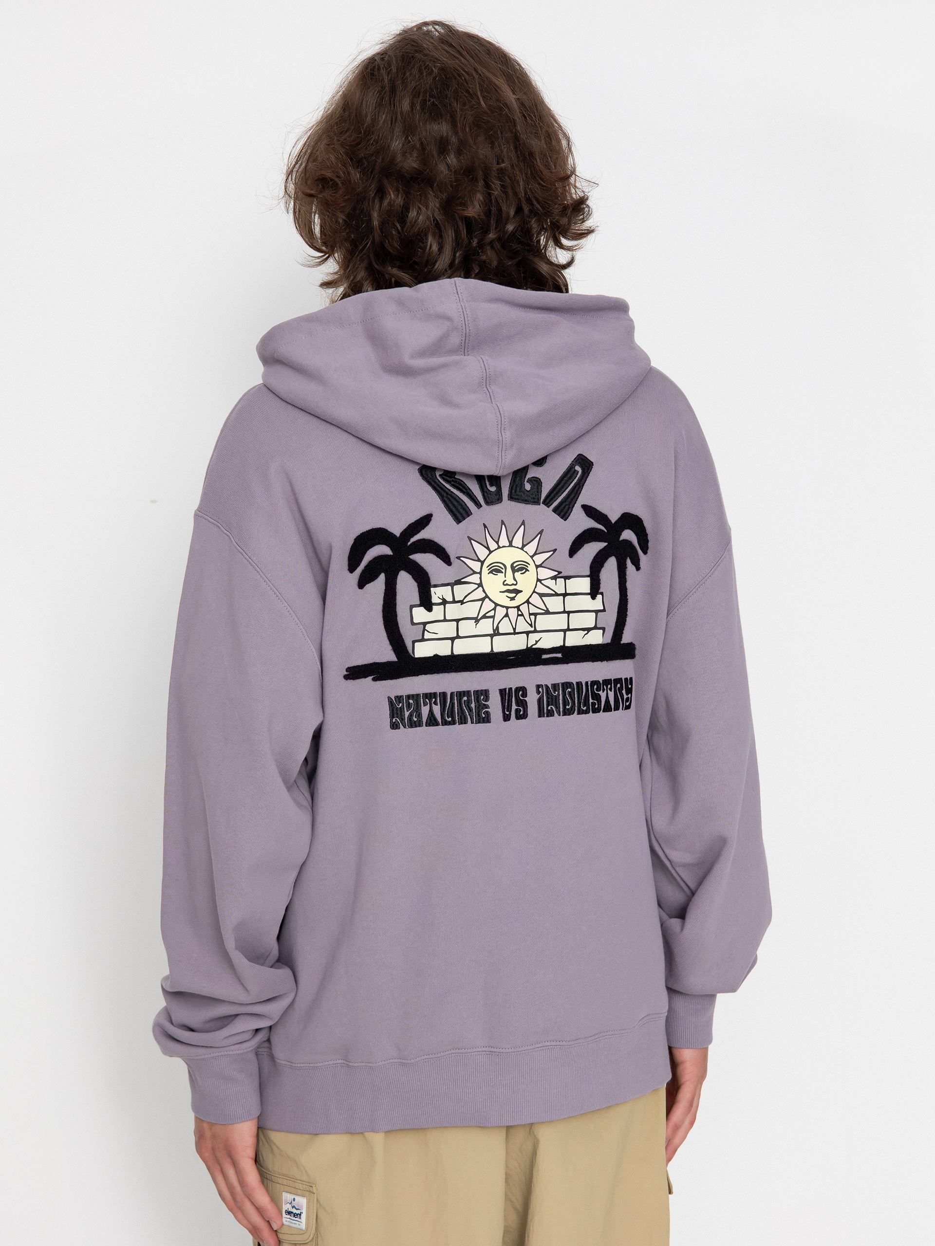 Суитшърт с качулка RVCA Sun Trap HD (gray ridge)