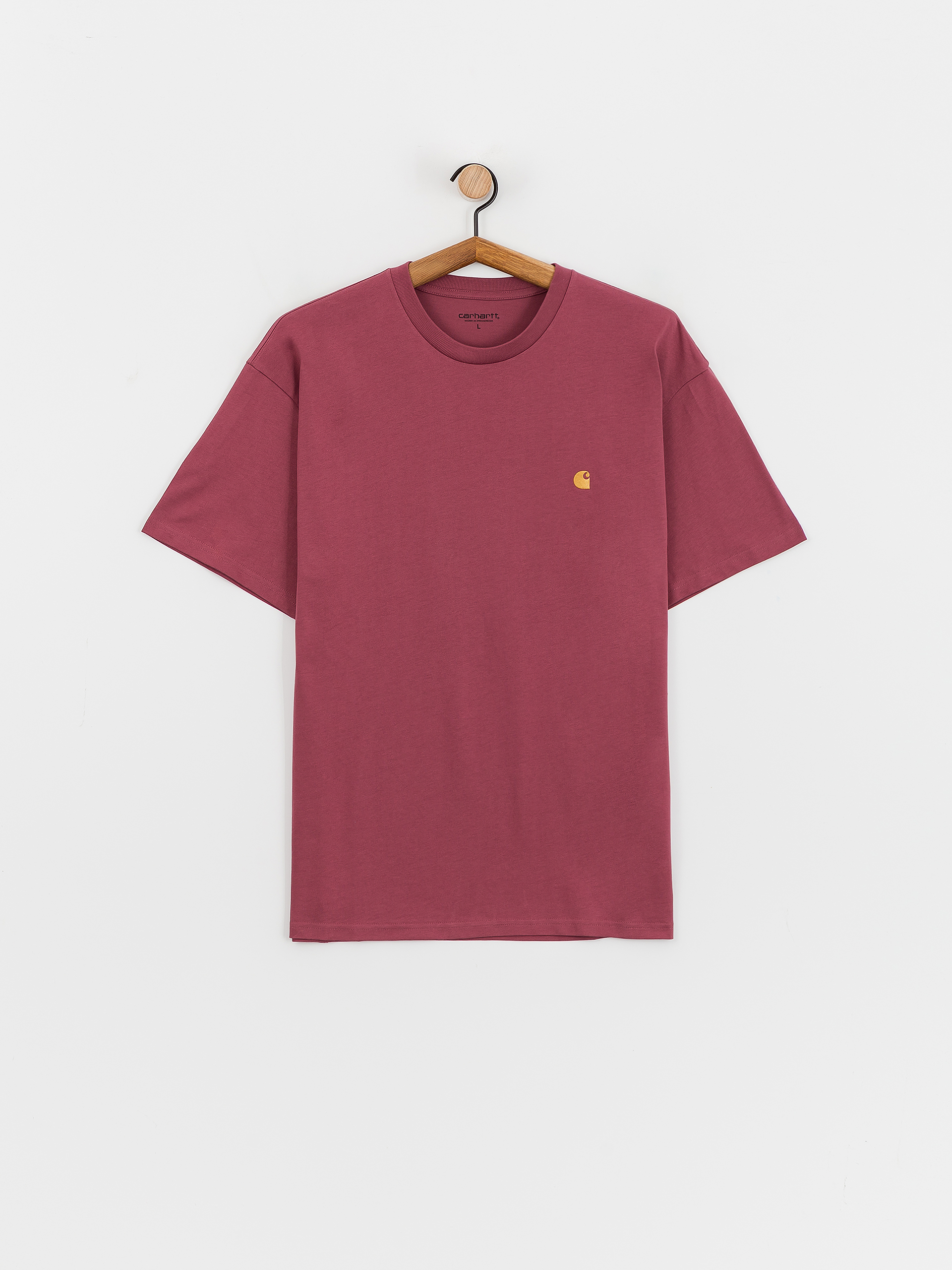 Тениска Carhartt WIP Chase (dusty fuchsia/gold)