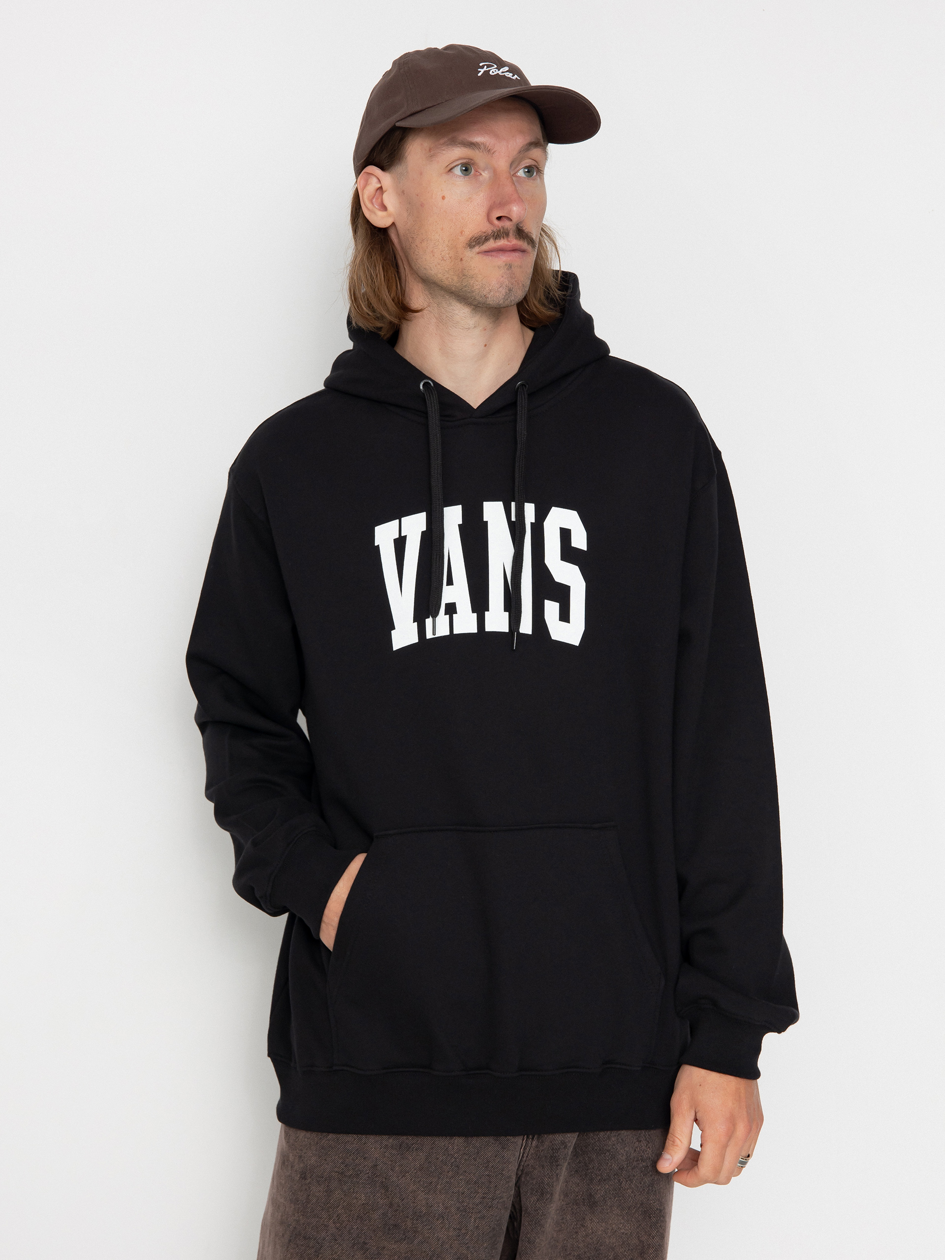 Суитшърт с качулка Vans Arched HD (black)