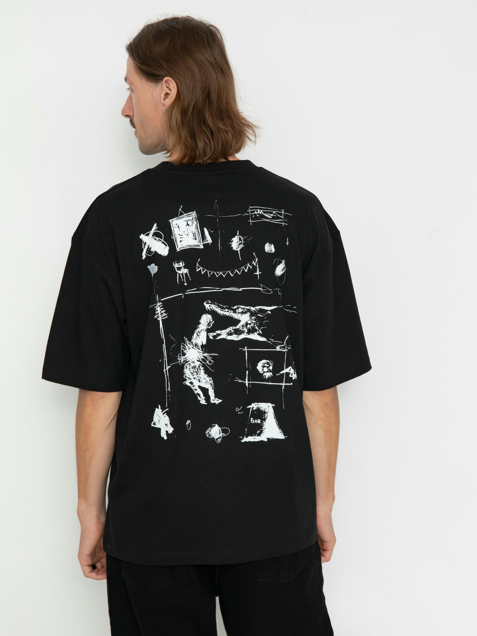 Тениска Poetic Collective Fear Sketch (black)