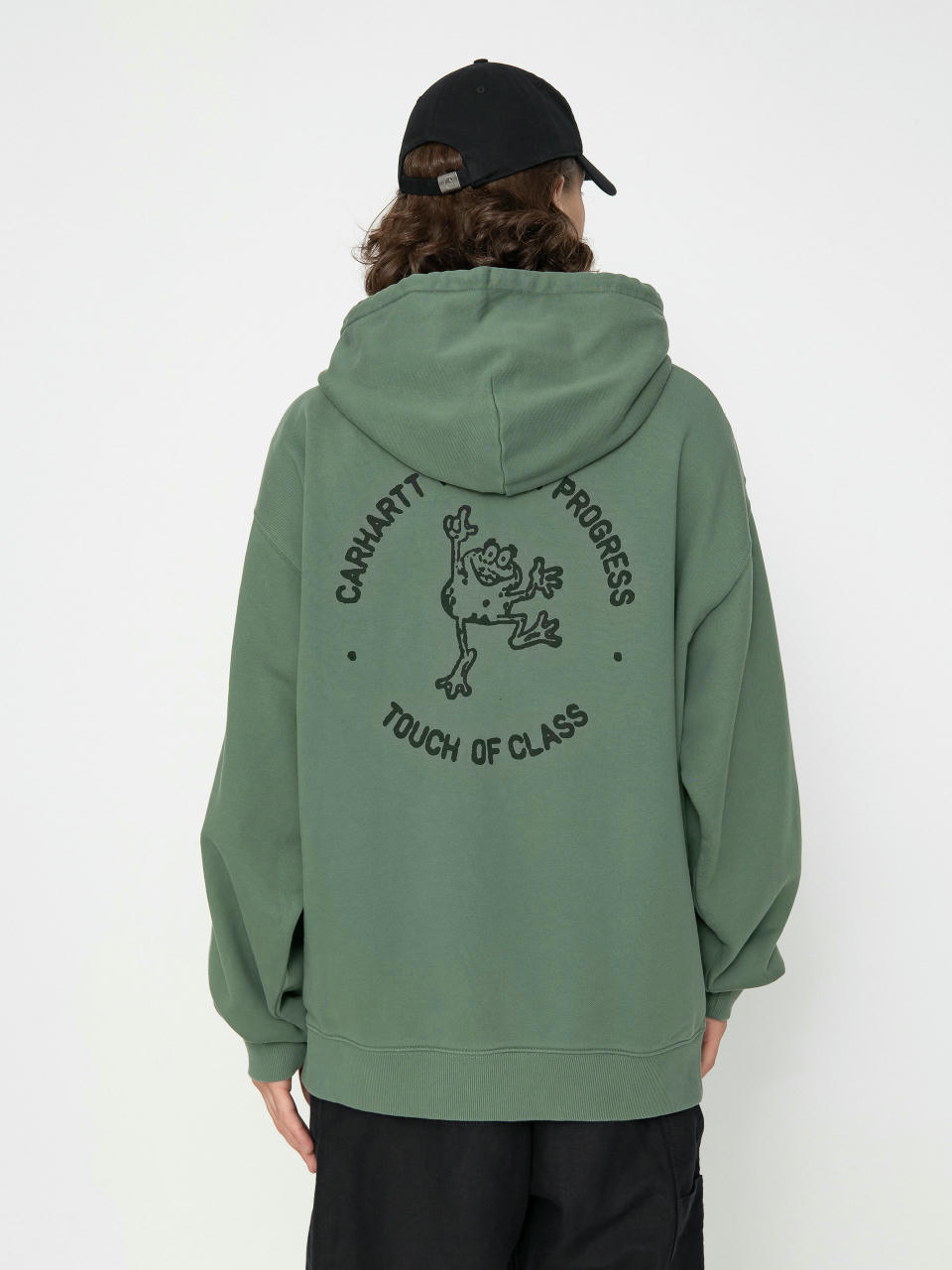 Суитшърт с качулка Carhartt WIP Stamp HD (duck green/black)