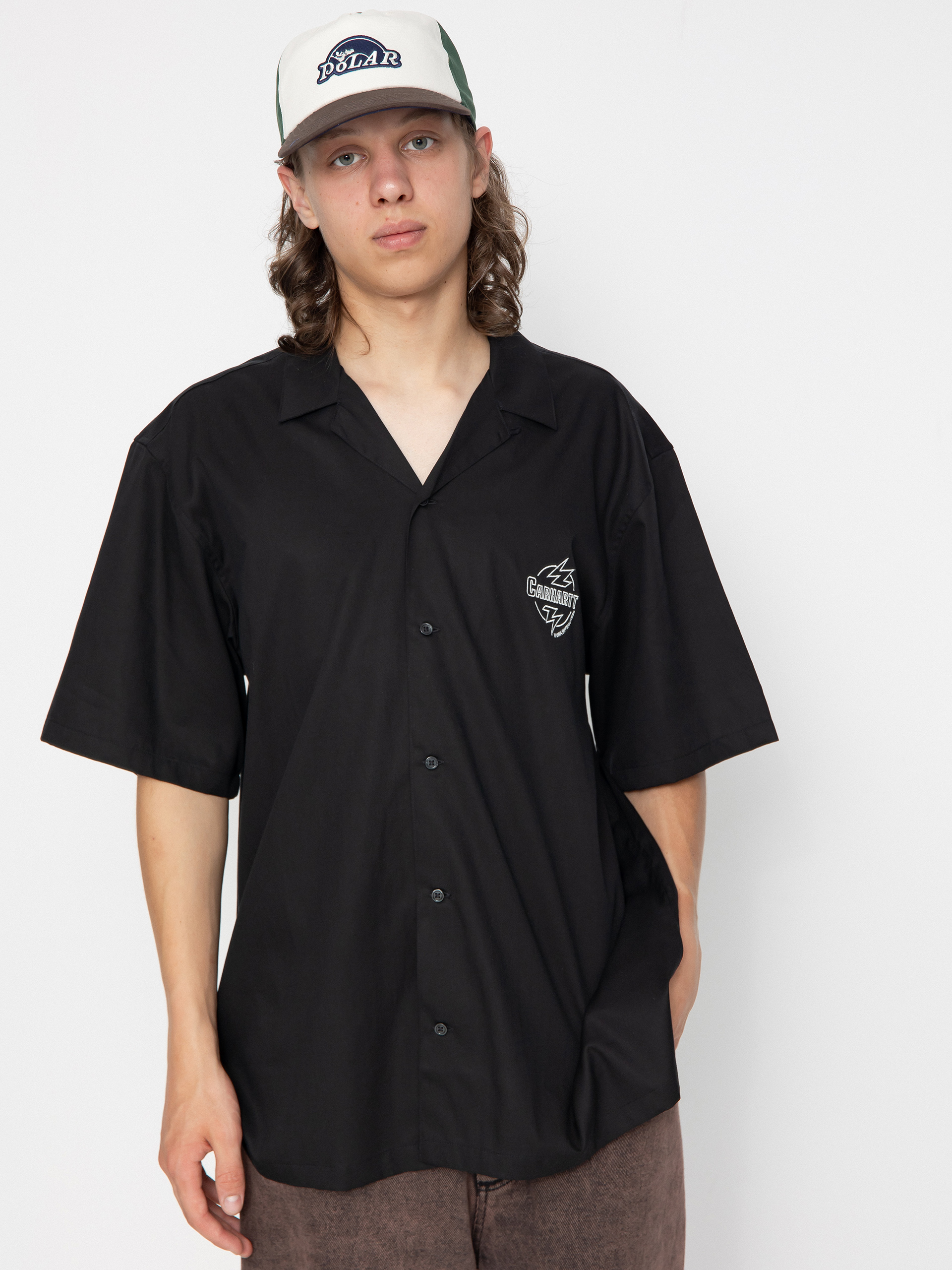 Риза Carhartt WIP Ablaze (black/wax)