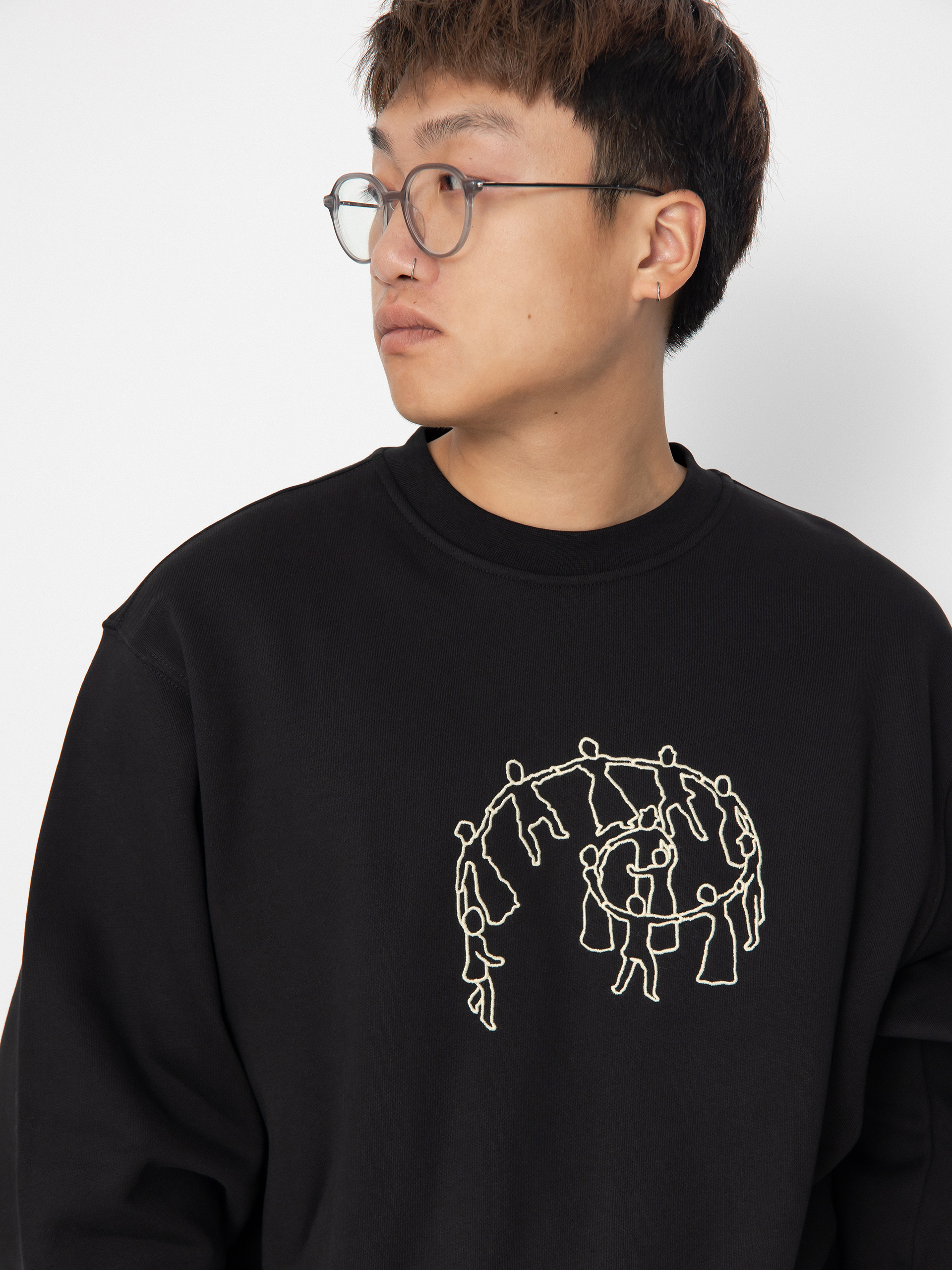 Суитшърт с качулка Vans Skate Hold Hands HD (black)