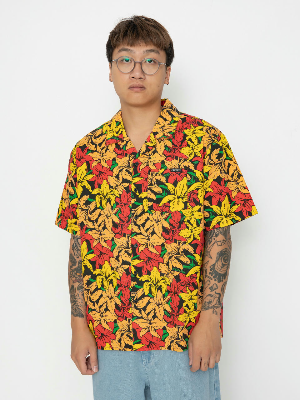 Риза Santa Cruz Wooten Flowers (red/yellow)