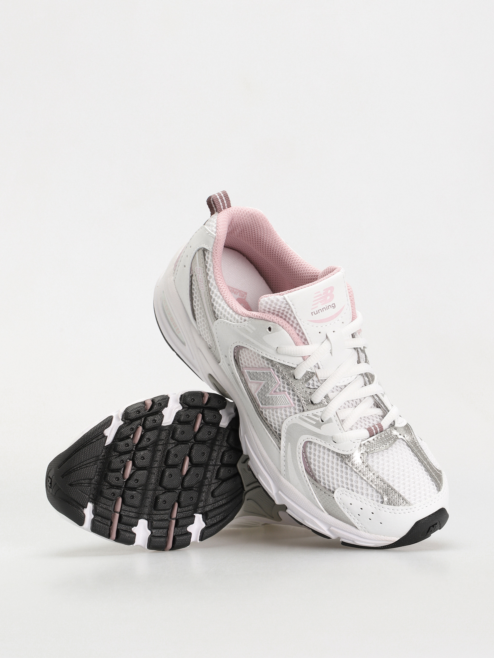 Обувки New Balance 530 JR (white silver pink)