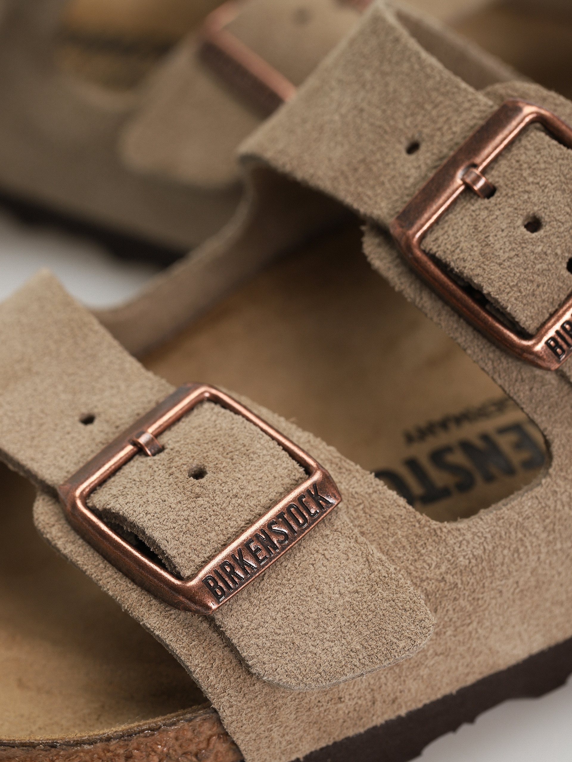 Чехли Birkenstock Arizona Suede Leather Narrow Wmn (taupe)